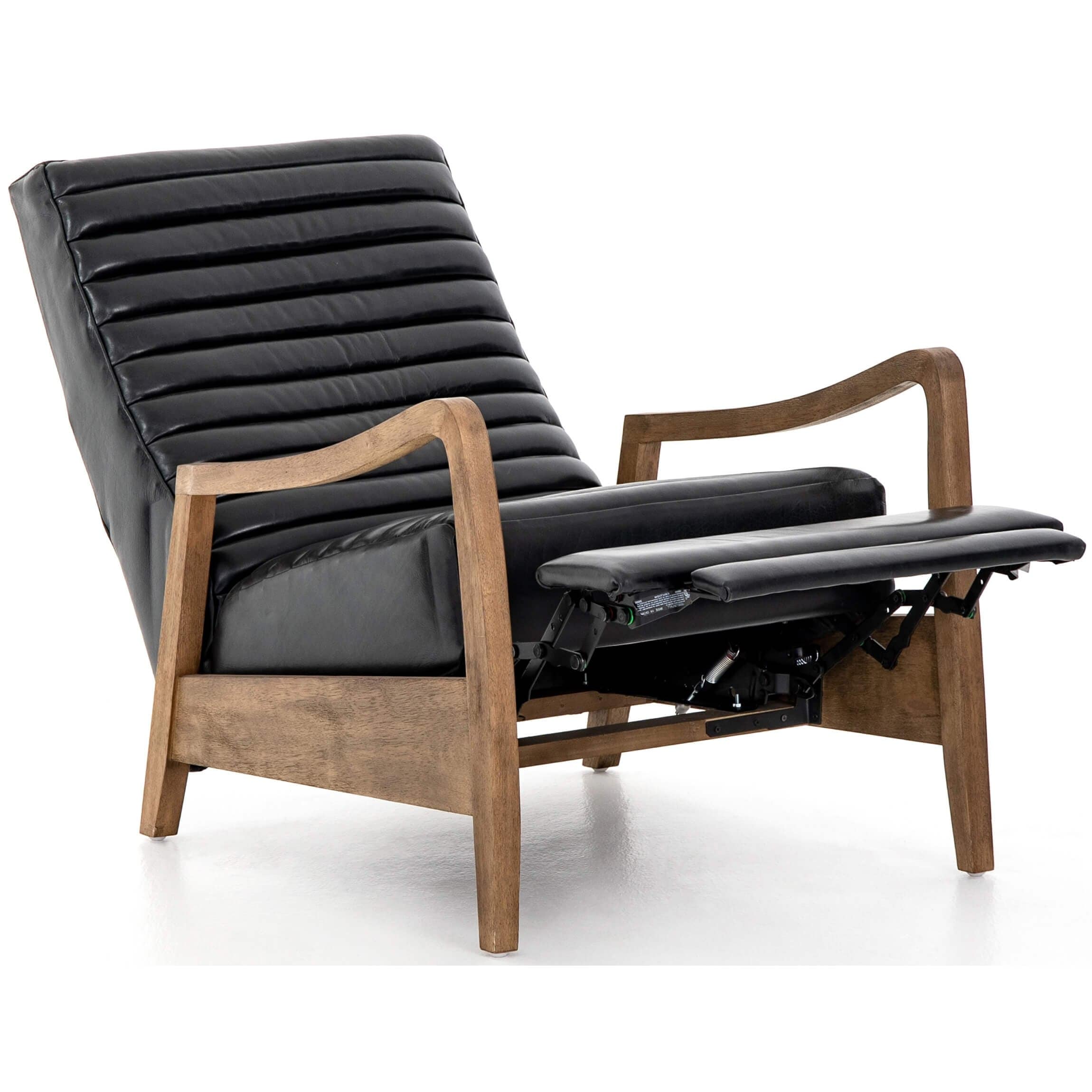 Chance Leather Recliner, Dakota Black by Four Hands - Image 7