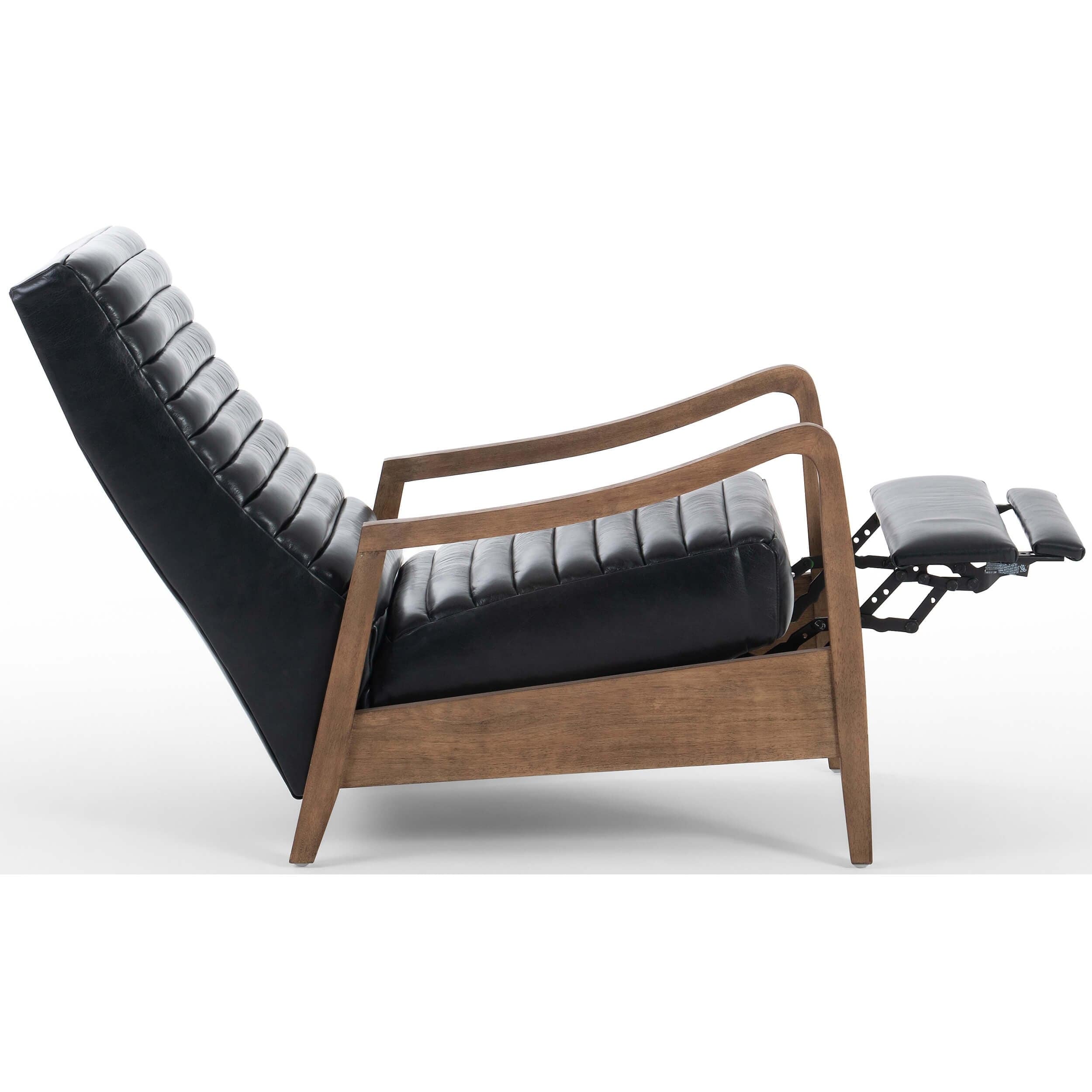 Chance Leather Recliner, Dakota Black by Four Hands - Image 8
