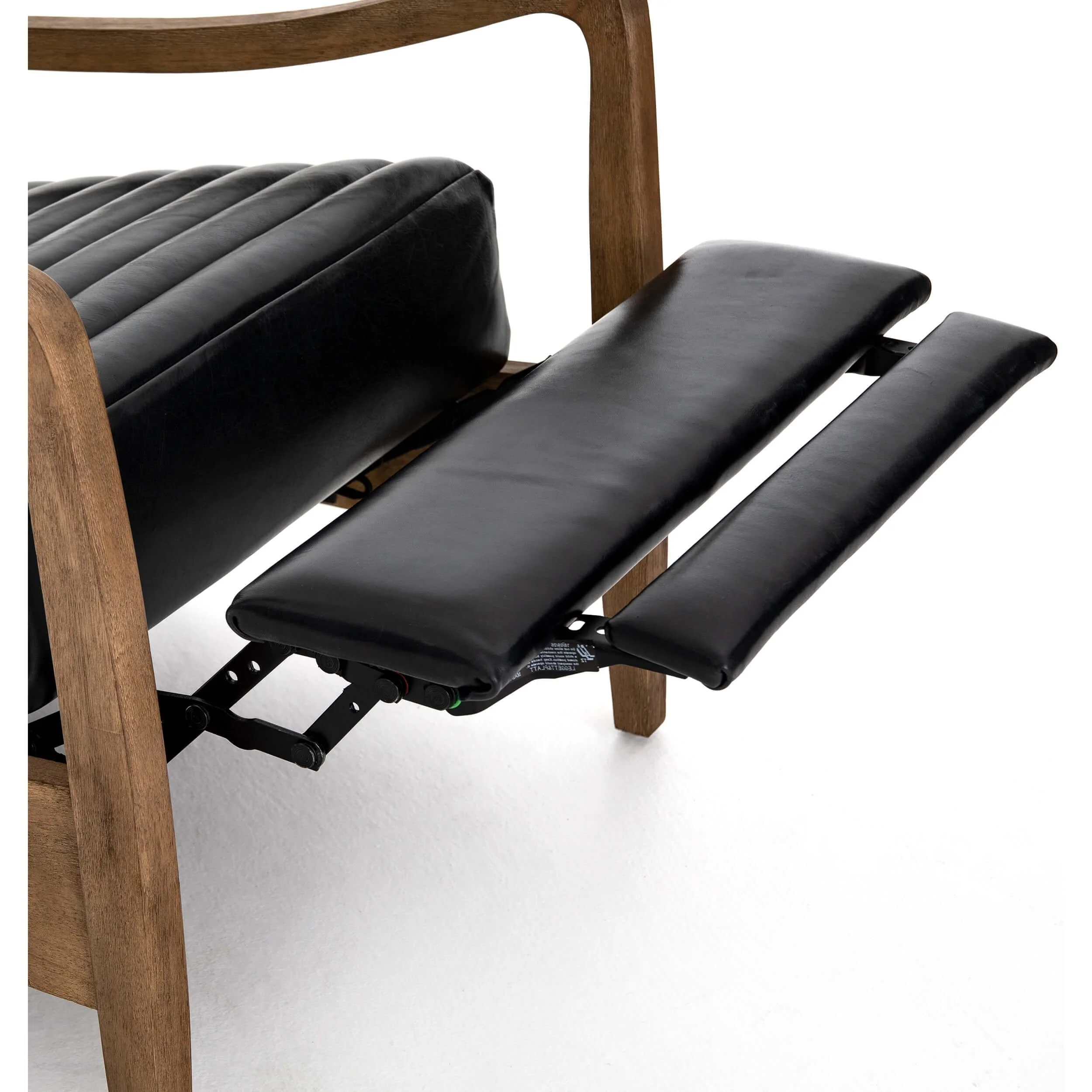 Chance Leather Recliner, Dakota Black by Four Hands - Image 9