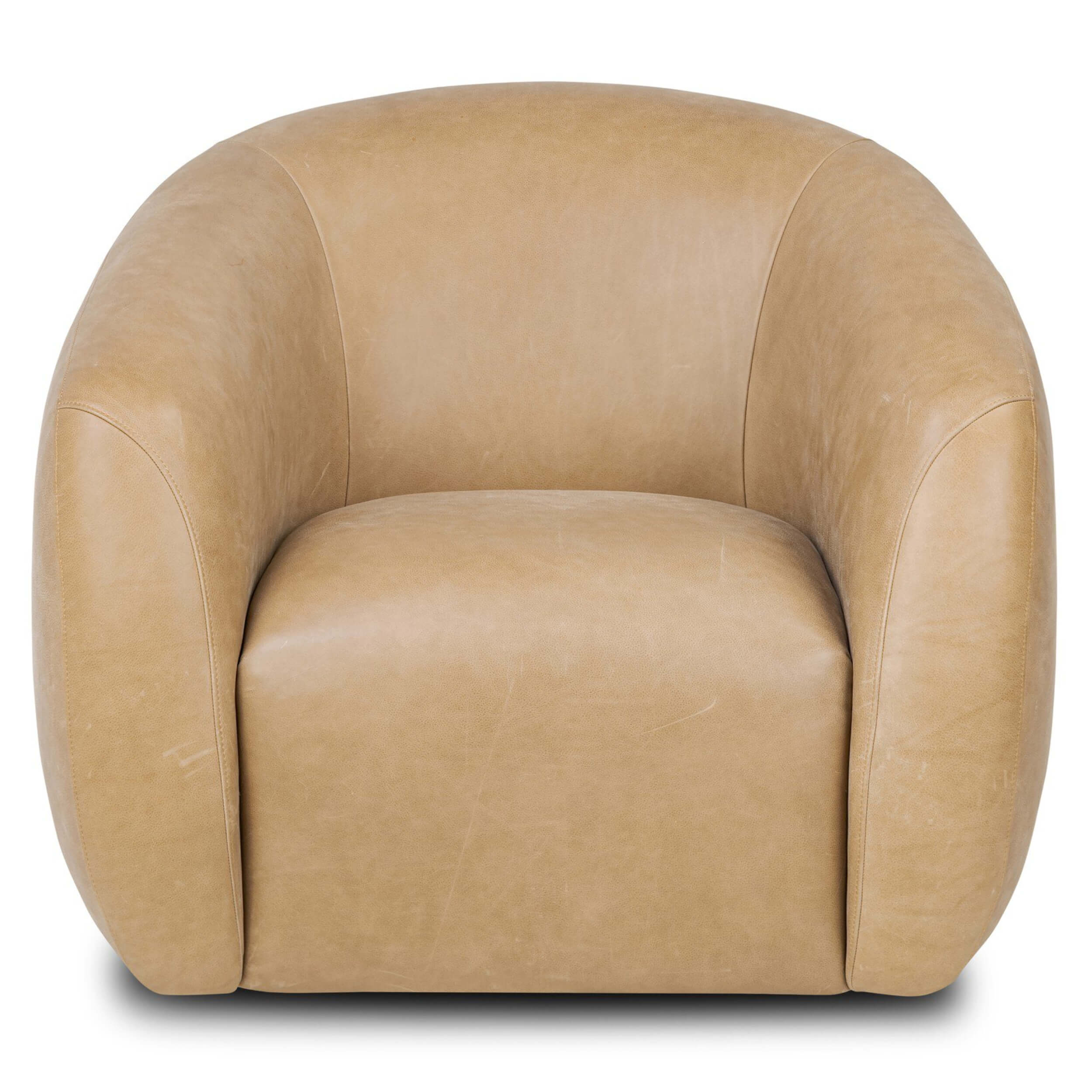 Channing Leather Swivel Chair, Palermo Drift by Four Hands - Image 2