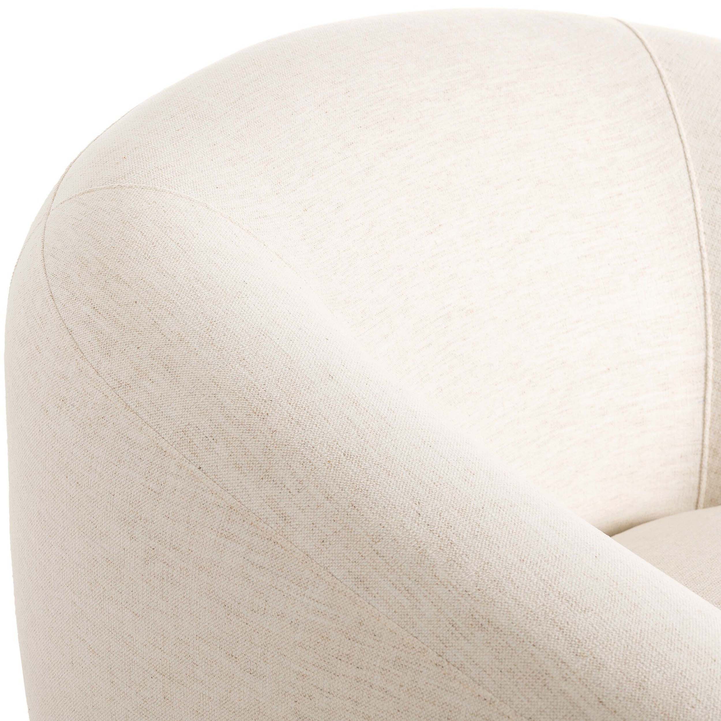 Chantal Swivel Club Chair, Nomad Snow by Four Hands - Image 5