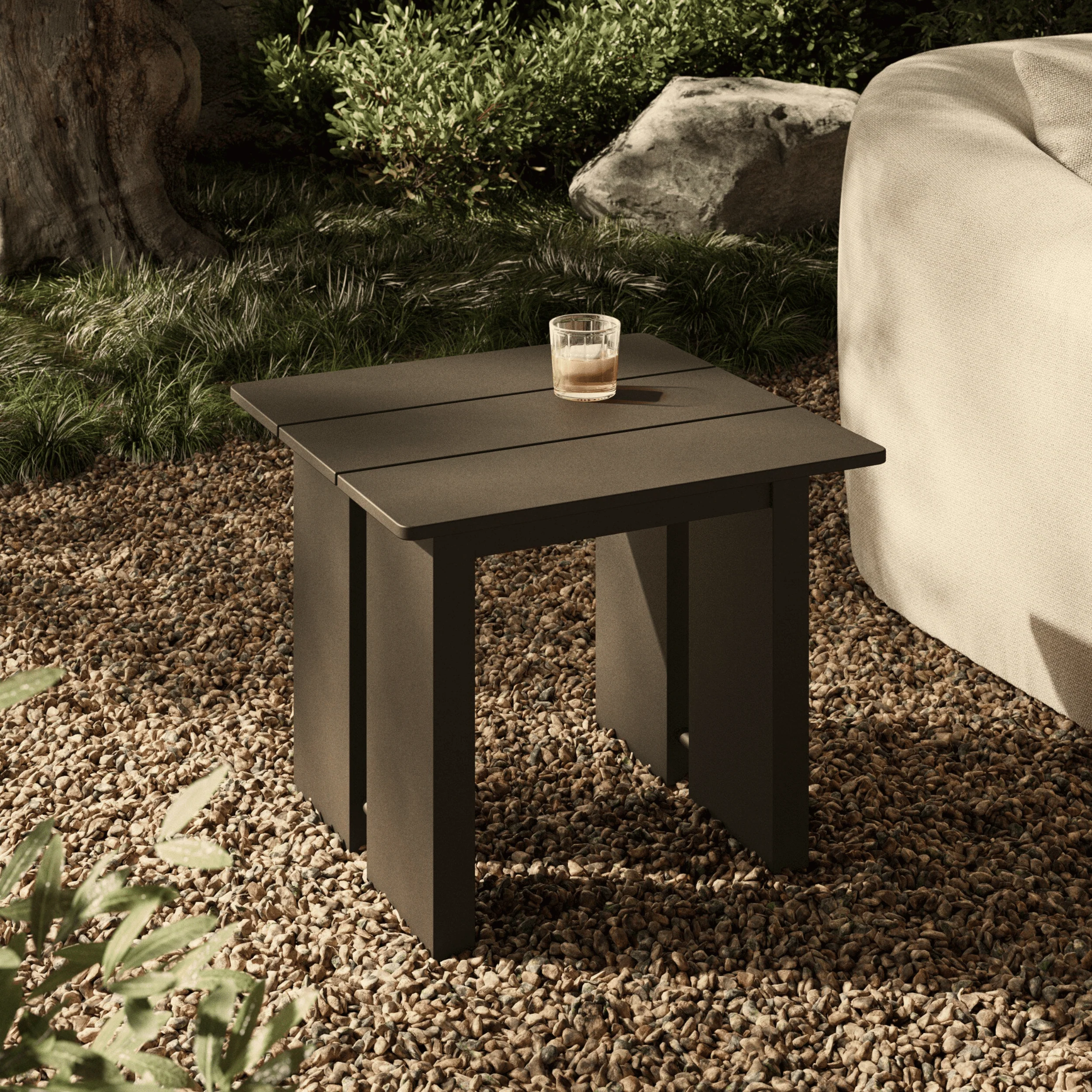 Chapman Outdoor End Table, Bronze by Four Hands - Image 5