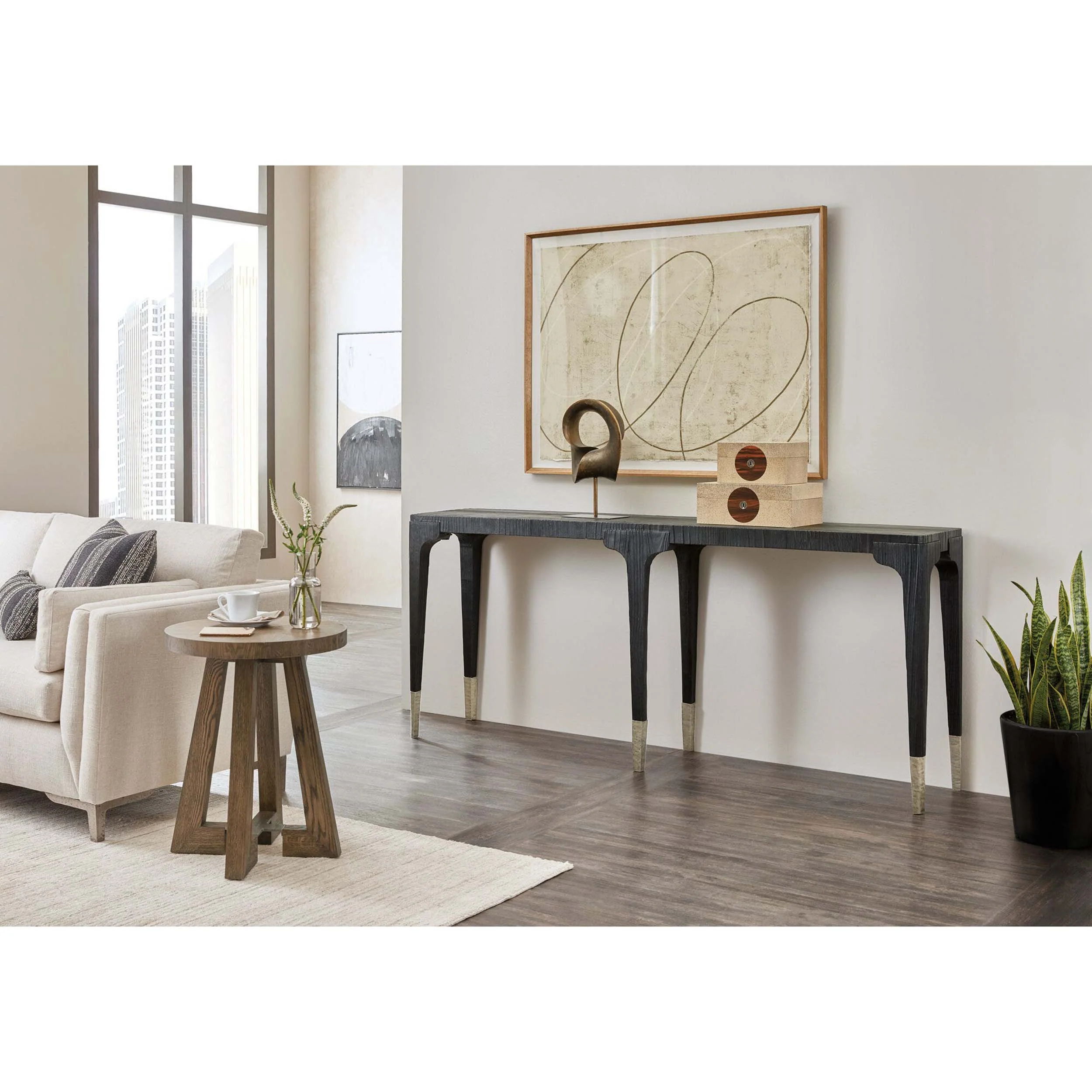 Chapman Shou Sugi Ban Console Table, Charred Black - Image 3