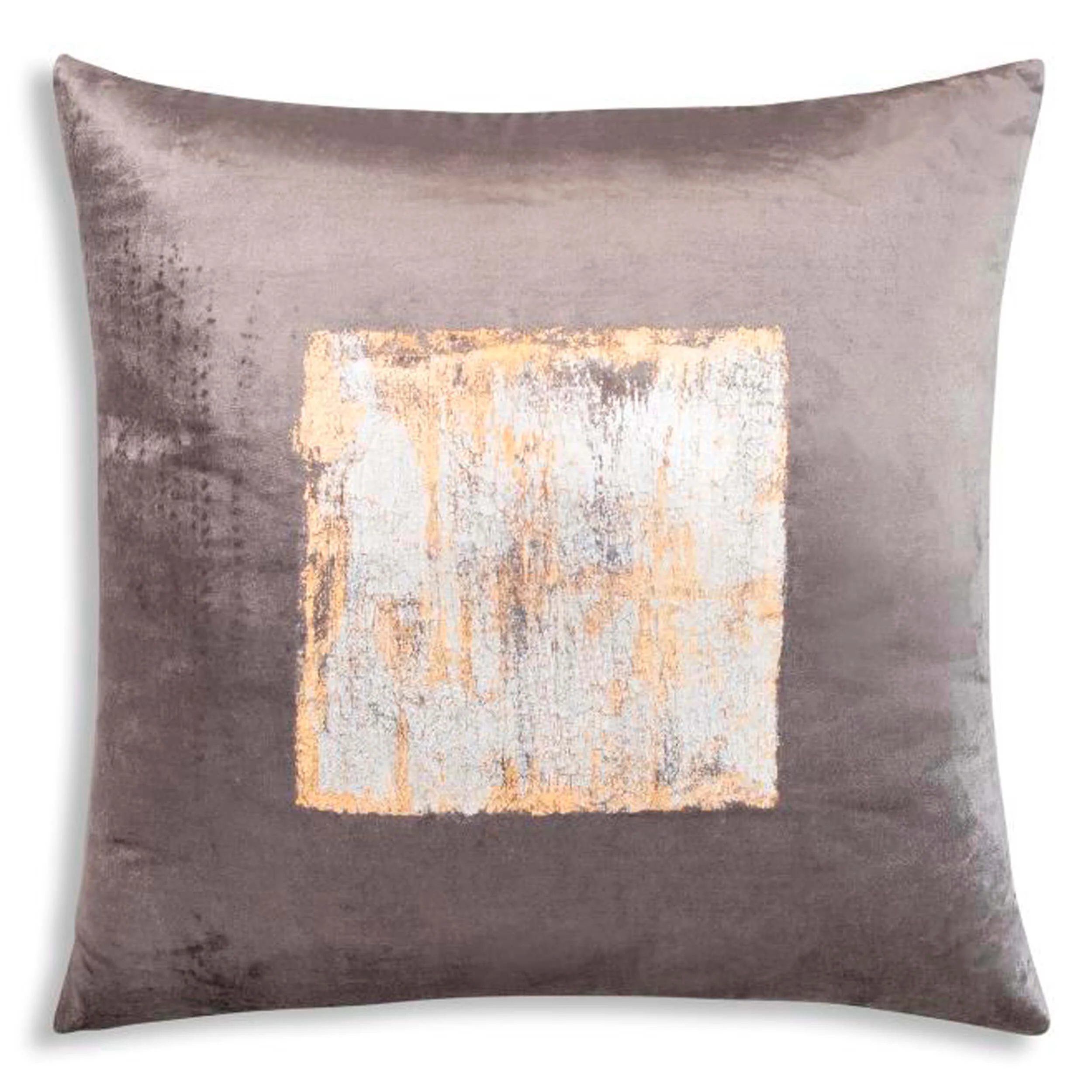 Charcoal Velvet w/Silver Center Pillow