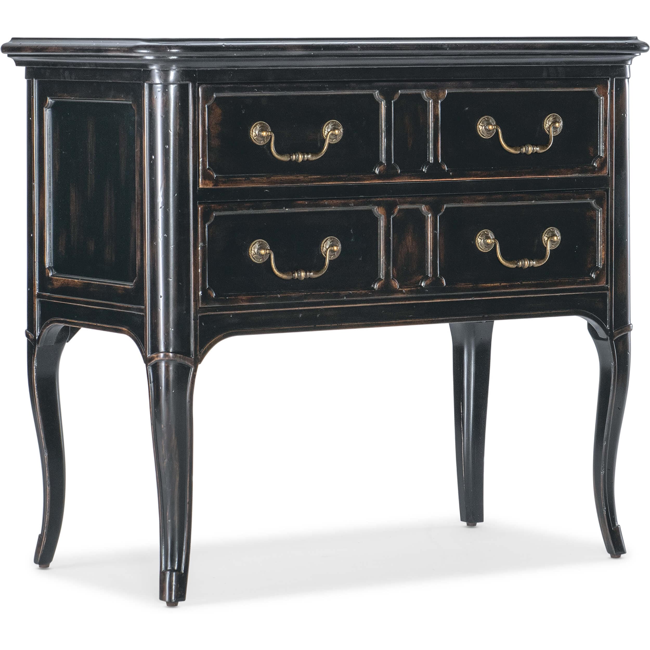 Charleston 2 Drawer Nightstand, Black Cherry
