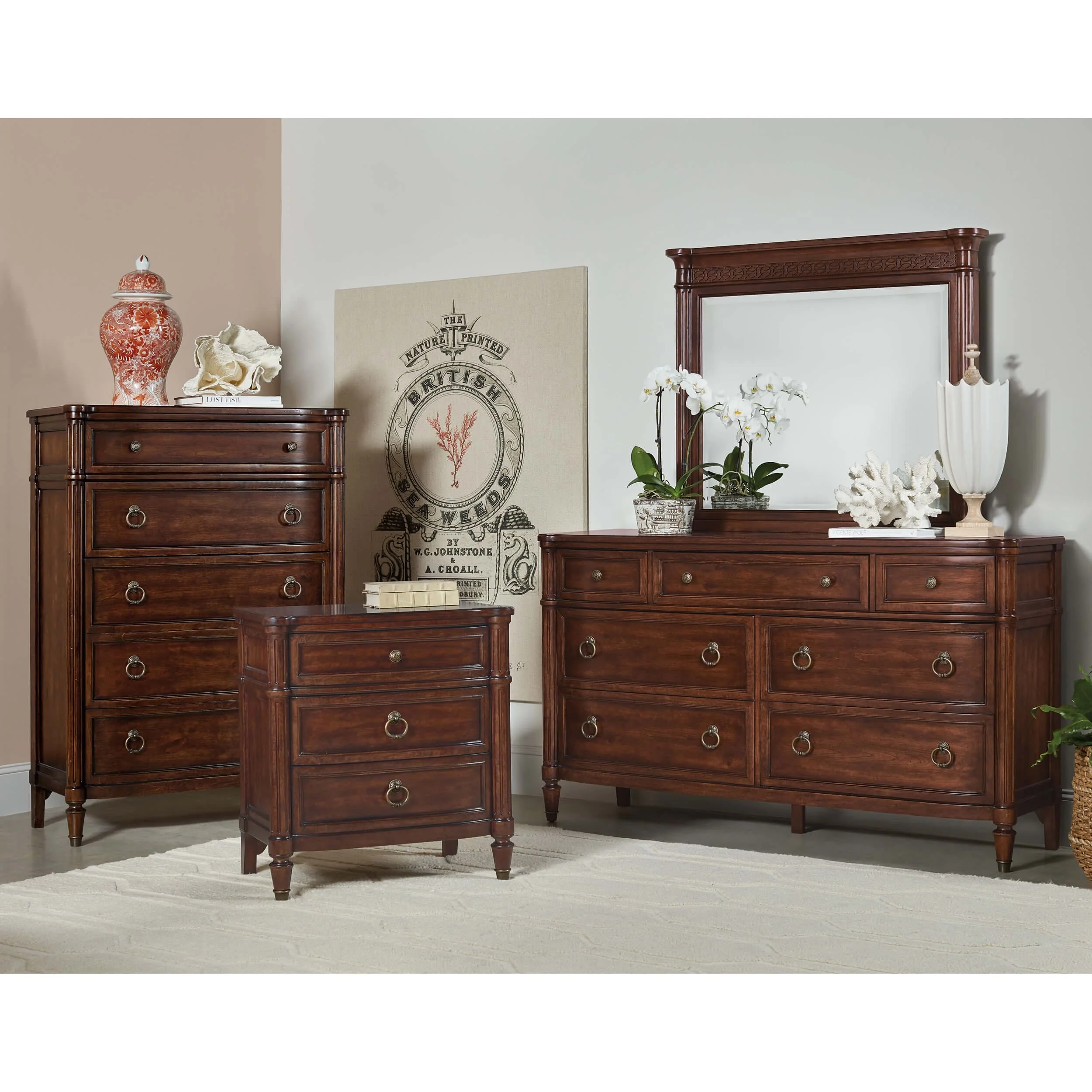 Charleston 3 Drawer Nightstand, Maraschino Cherry - Image 5