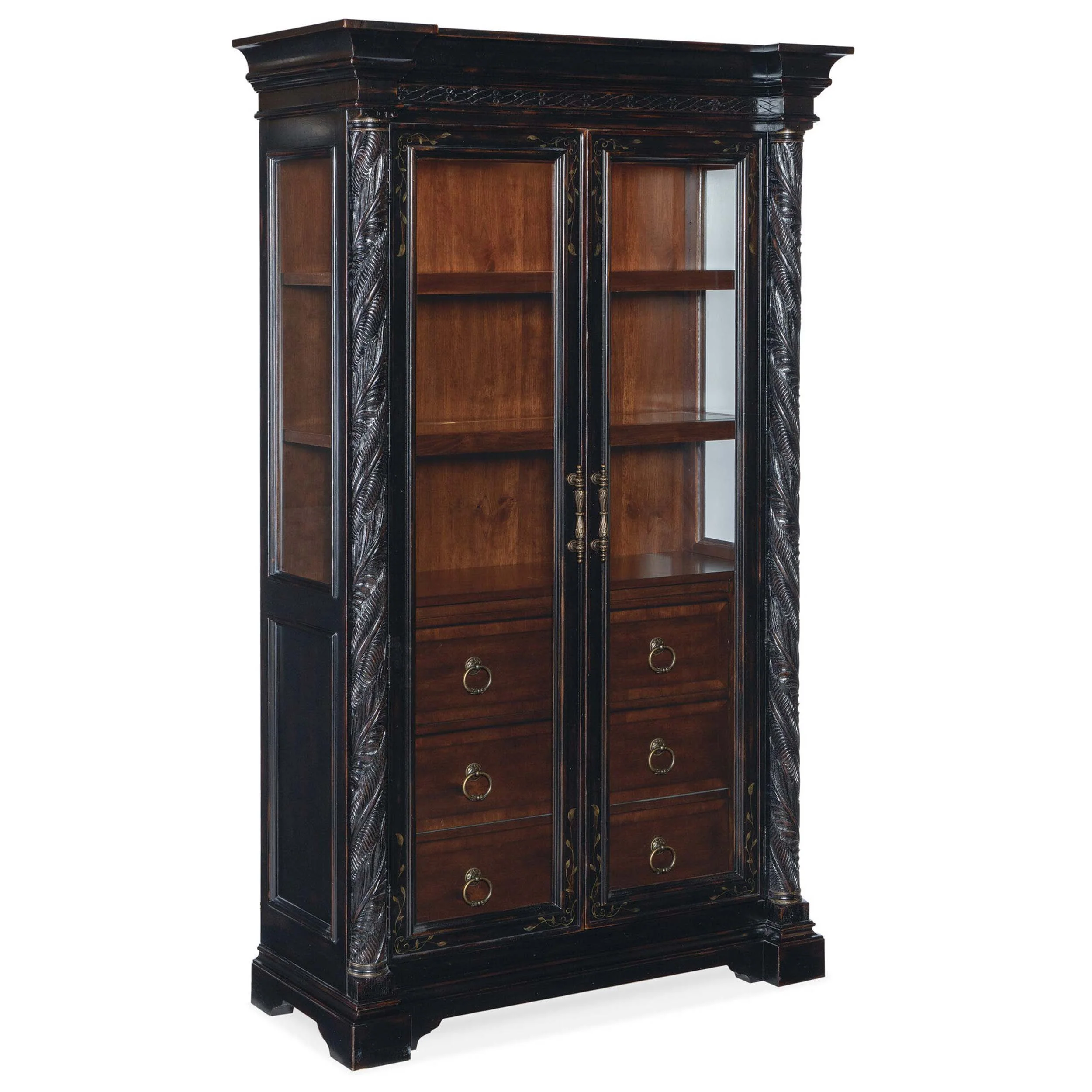 Charleston Display Cabinet, Black Cherry