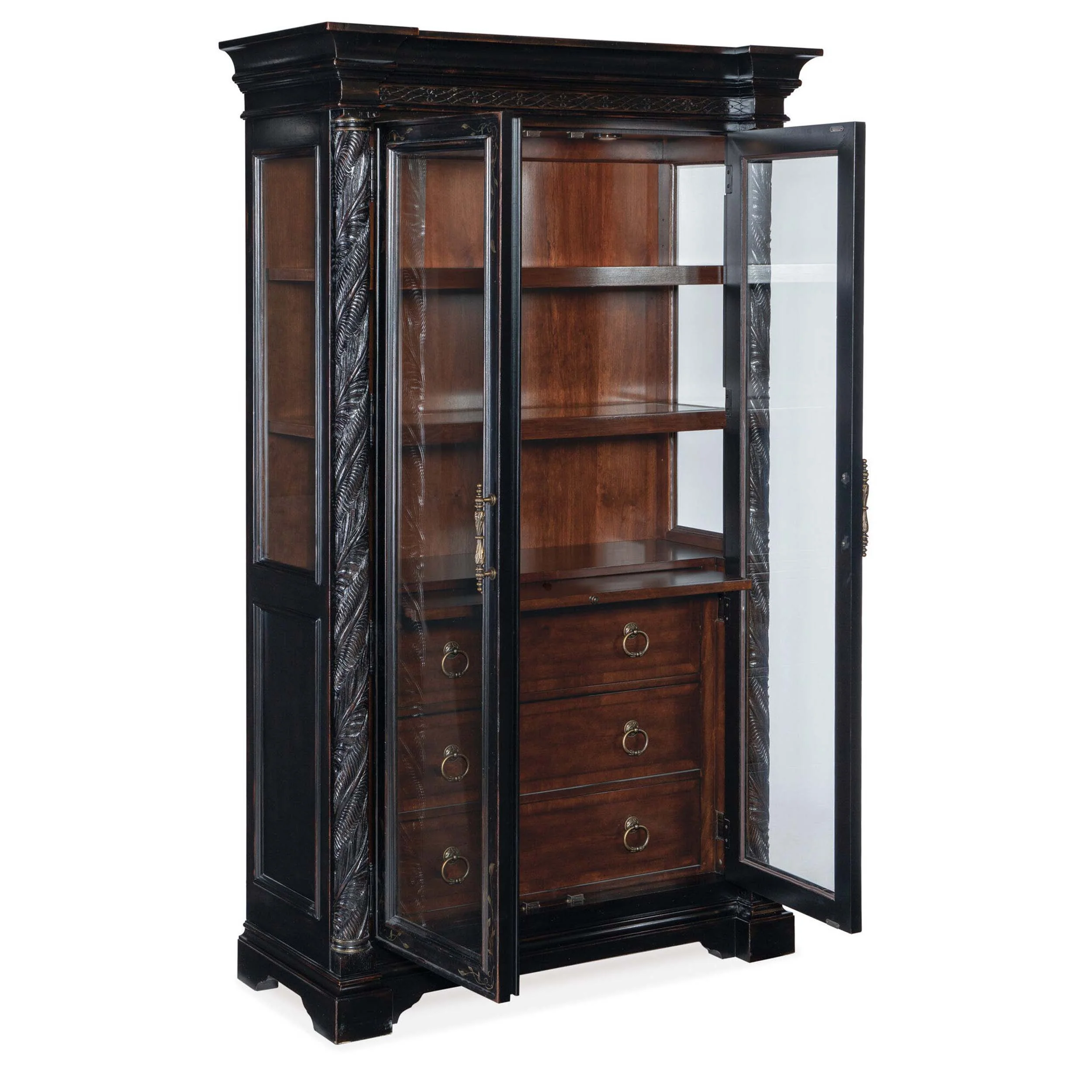 Charleston Display Cabinet, Black Cherry - Image 3
