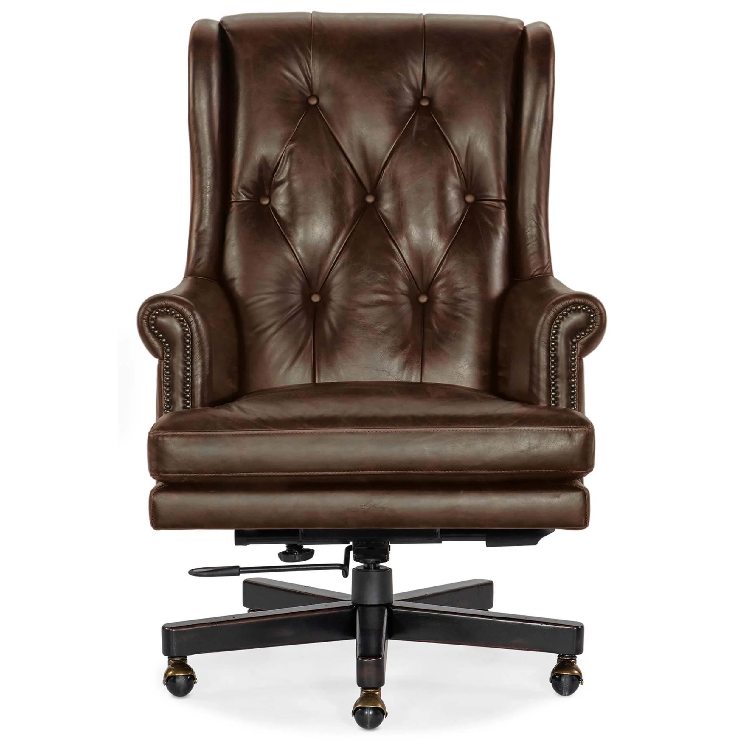 Charleston Leather Executive Swivel Tilt Chair, Old Saddle Cocoa - Image 2