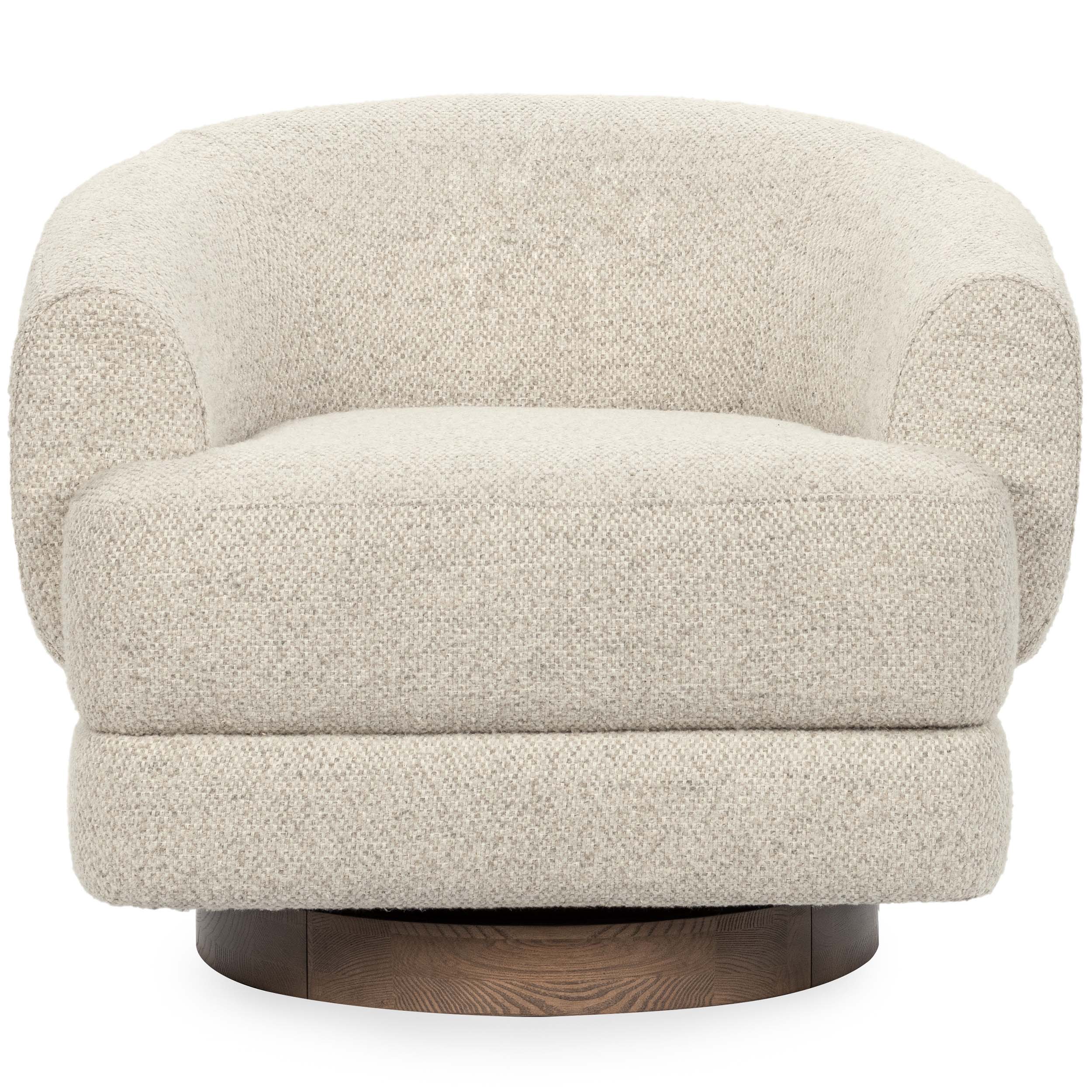 Chassia Swivel Chair, Dusty Beige - Image 2