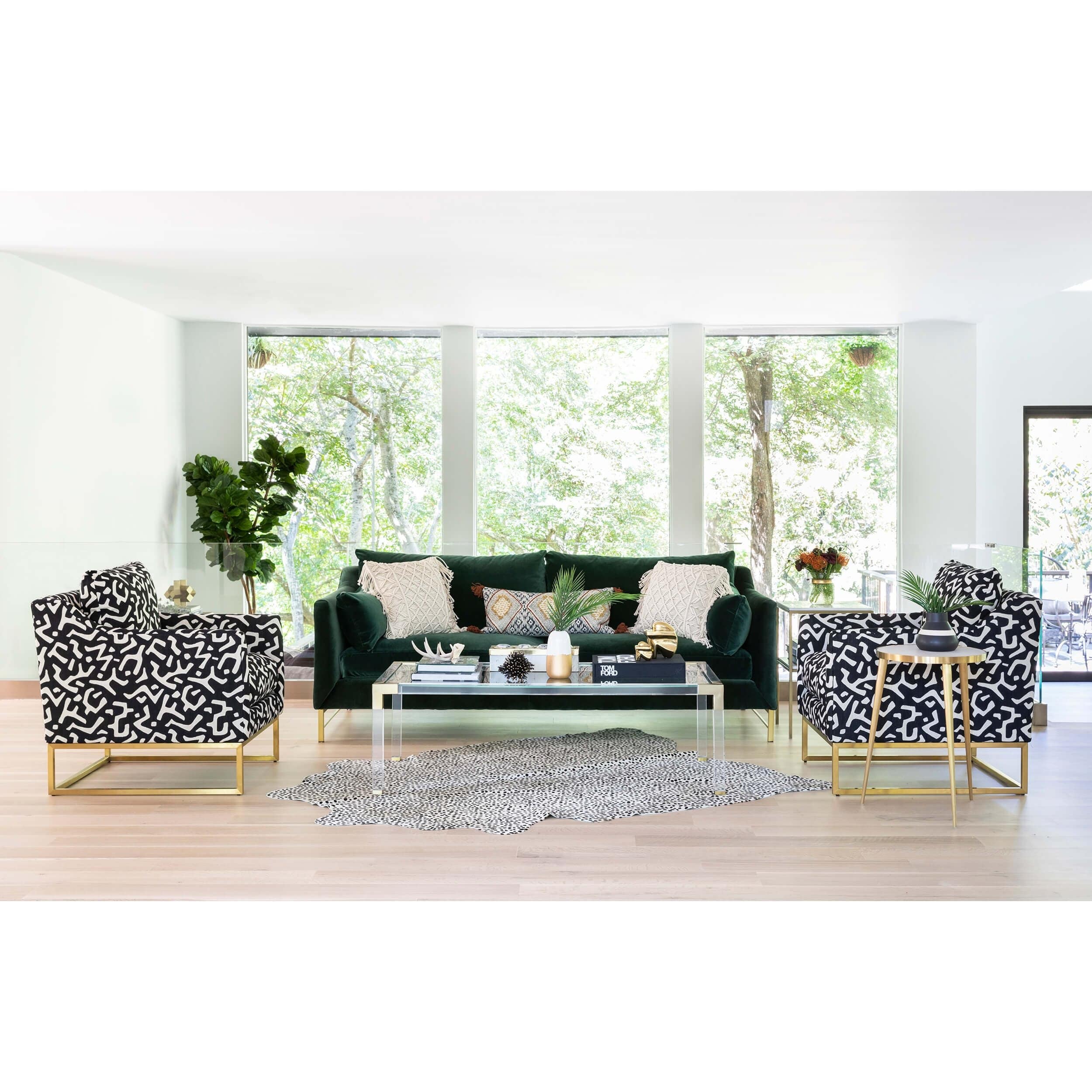 Cheetah Print Hide, Black on White - Image 3