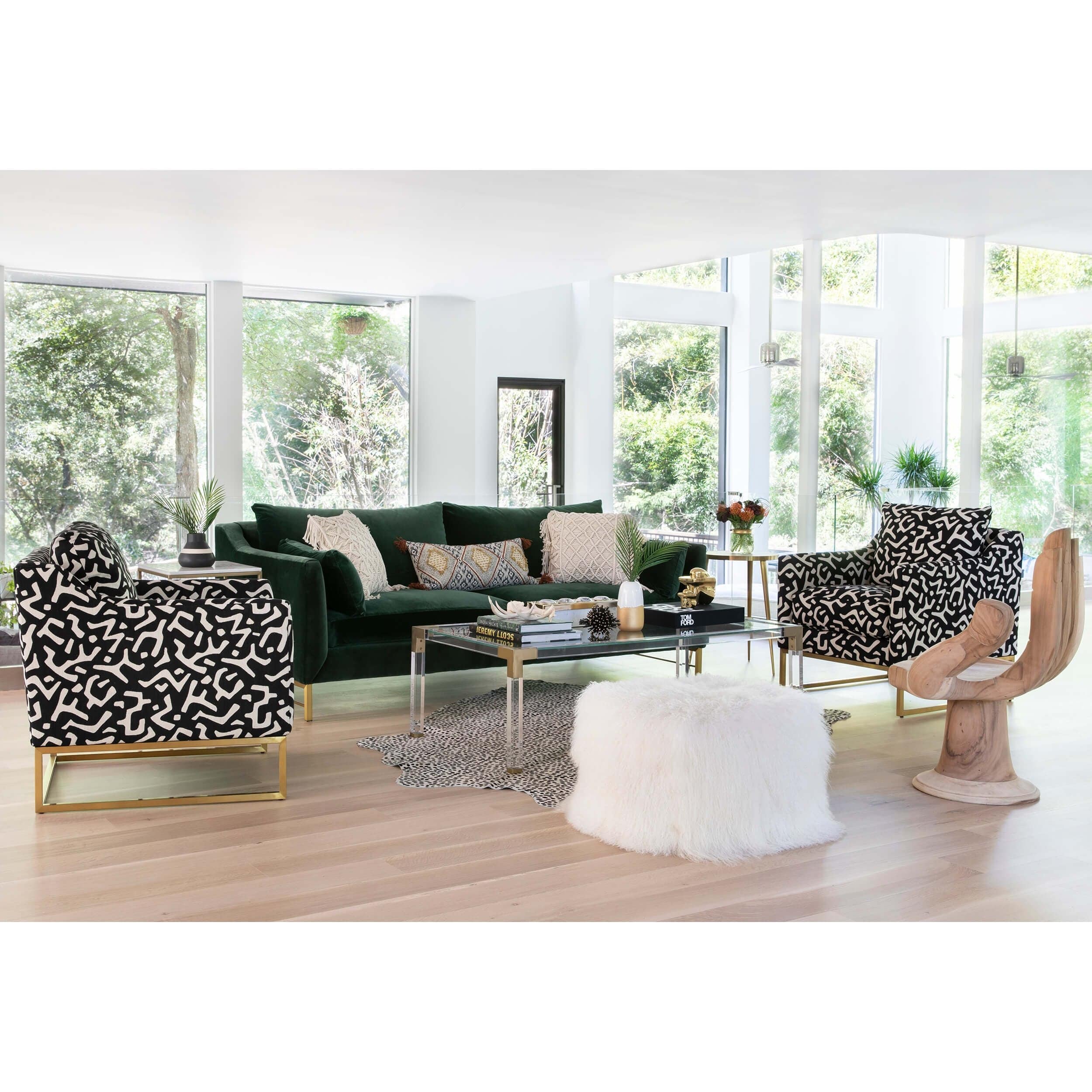 Cheetah Print Hide, Black on White - Image 4