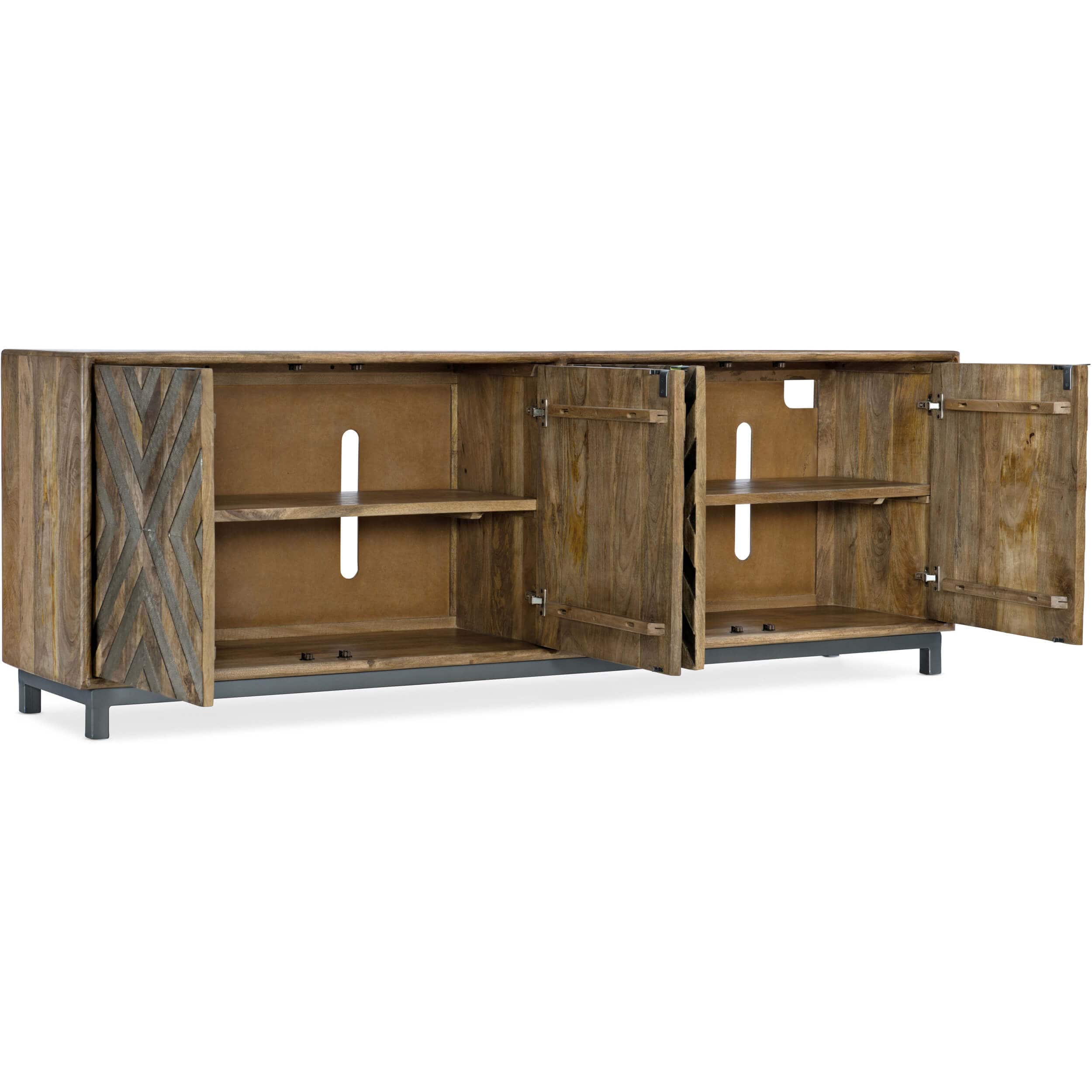 Chevron Entertainment Console, Medium Wood - Image 2