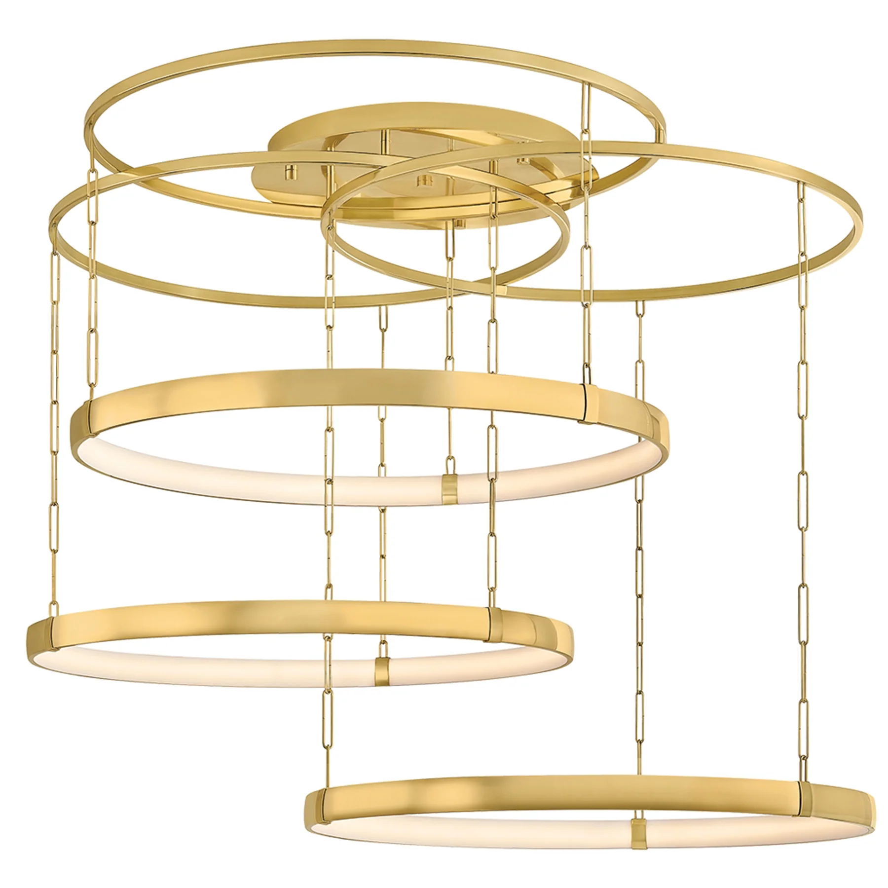 Chiasso Chandelier, Vintage polished Brass - Image 3