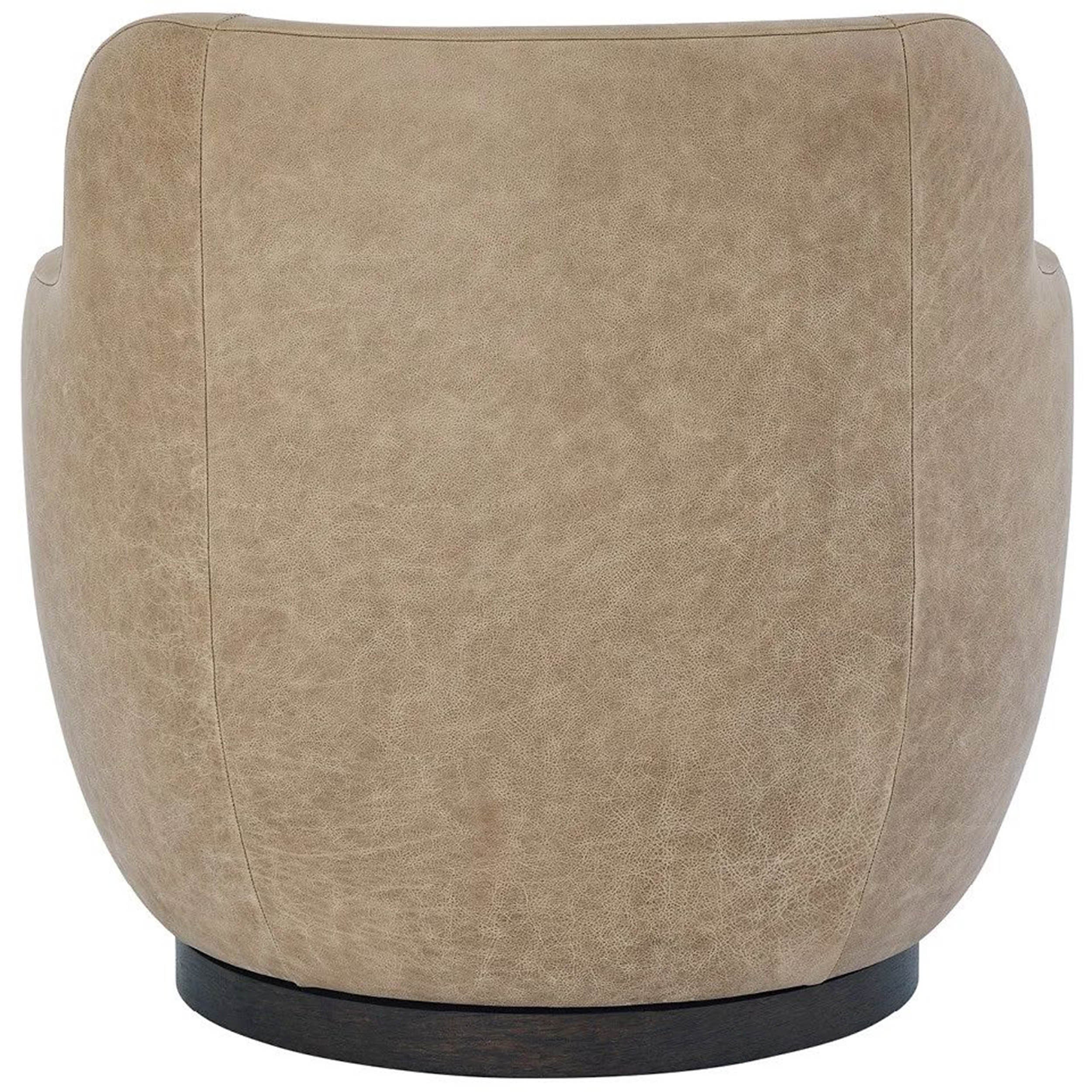 Chloe Leather Swivel Chair, Nehir Caribou - Image 3
