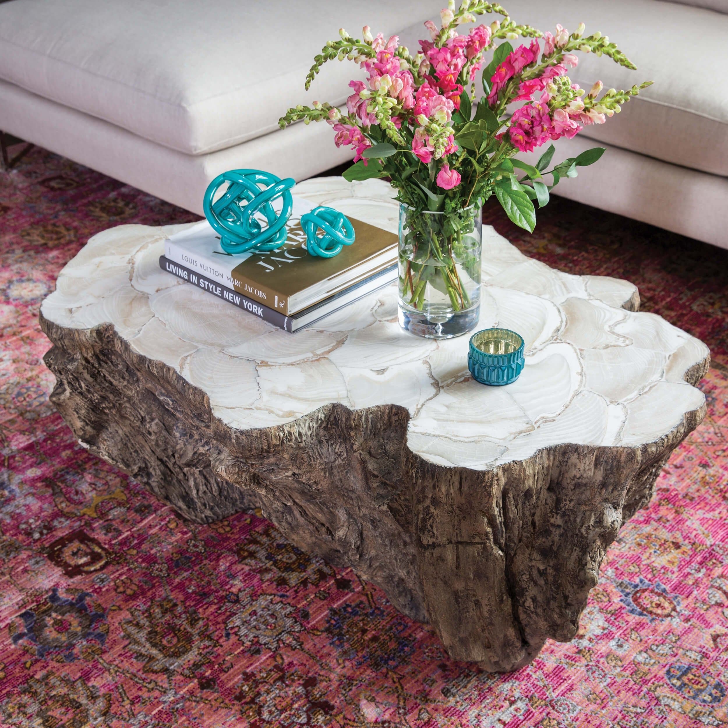 Chloe Fossilized Clam Lava Coffee Table - Image 6