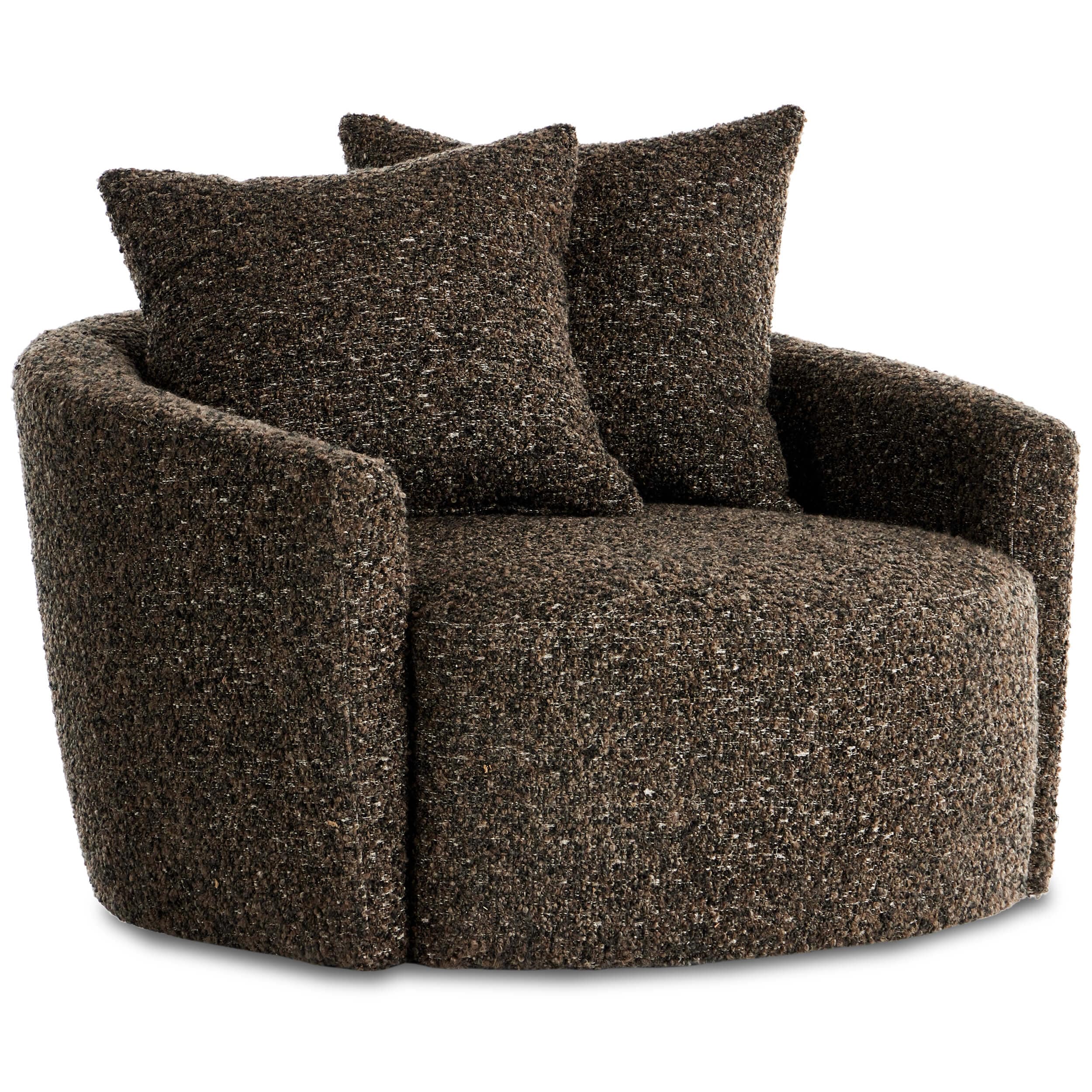 Chloe Swivel Chair, Ivan Granite by Four Hands