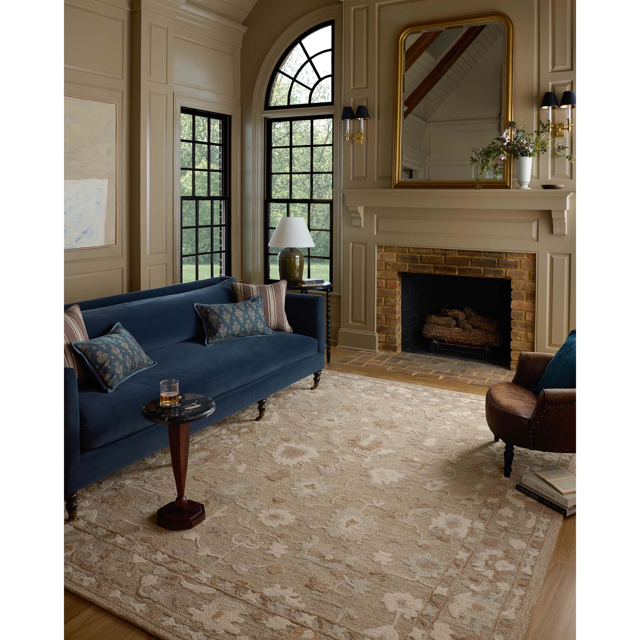 Chris Loves Julia × Loloi Rug Dorothea DRT-02, Khaki/Dove - Image 6
