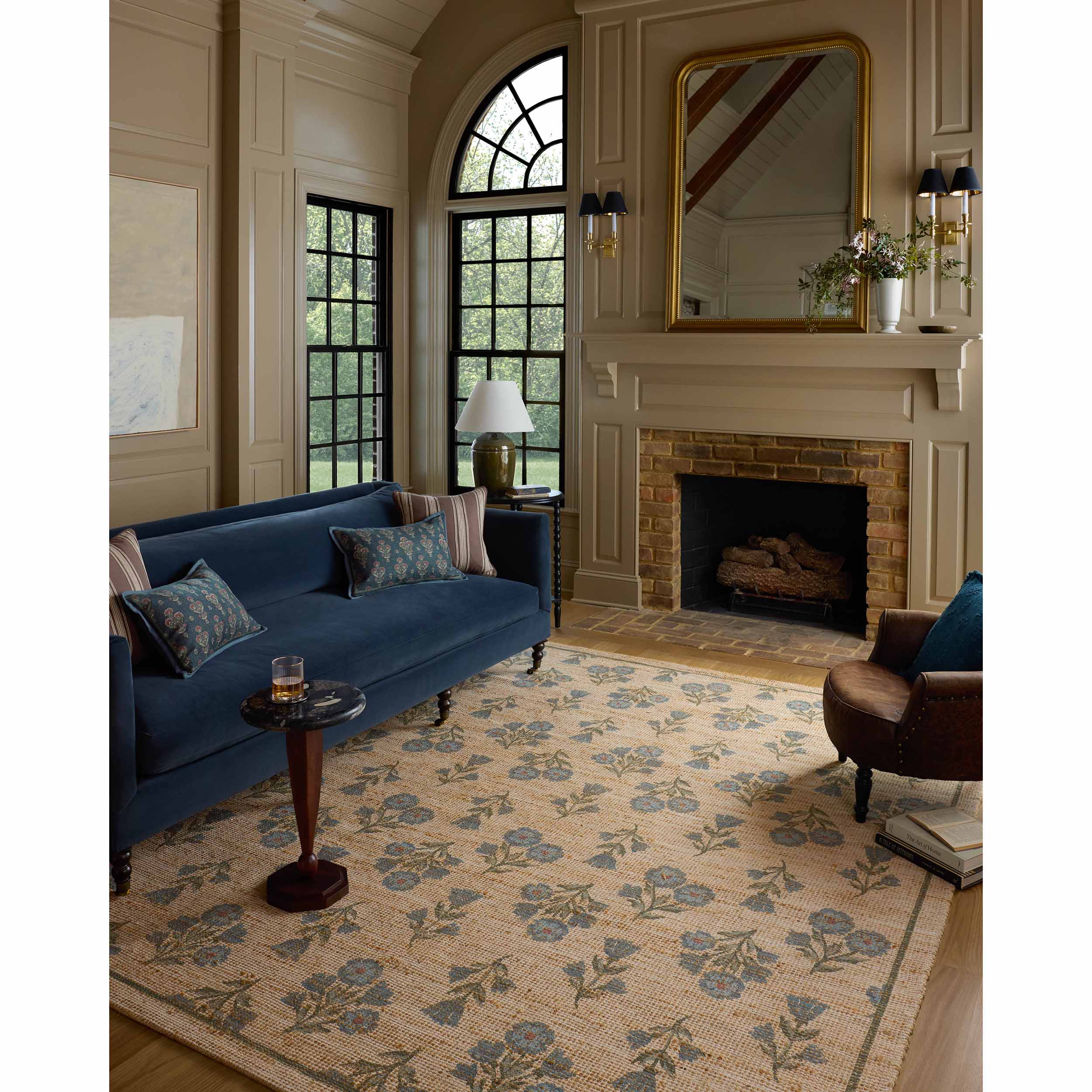 Chris Loves Julia × Loloi Rug Rue RUE-04, Moss/Blue - Image 6