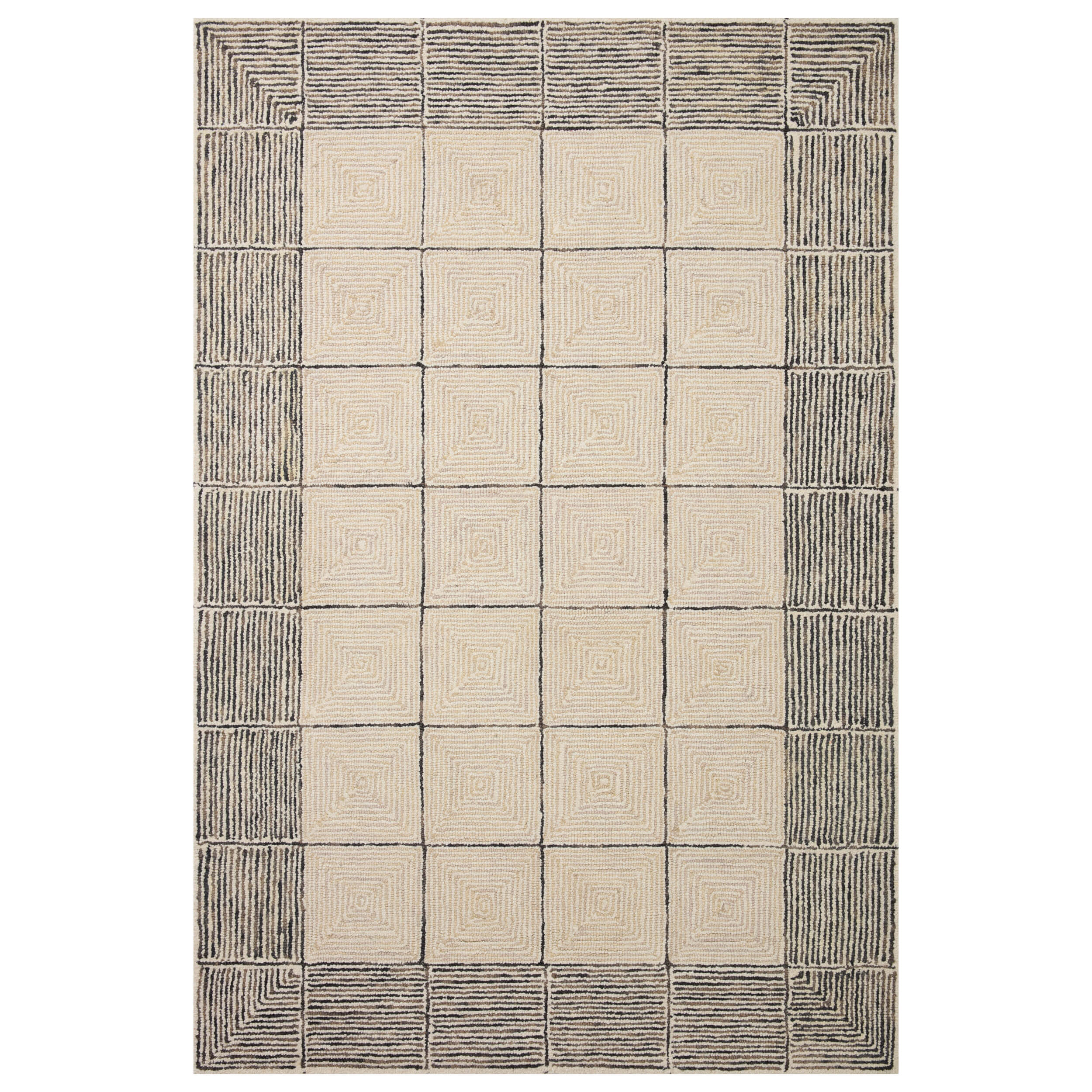 Chris Loves Julia x Loloi Rug Francis FRA-02, Cream/Black