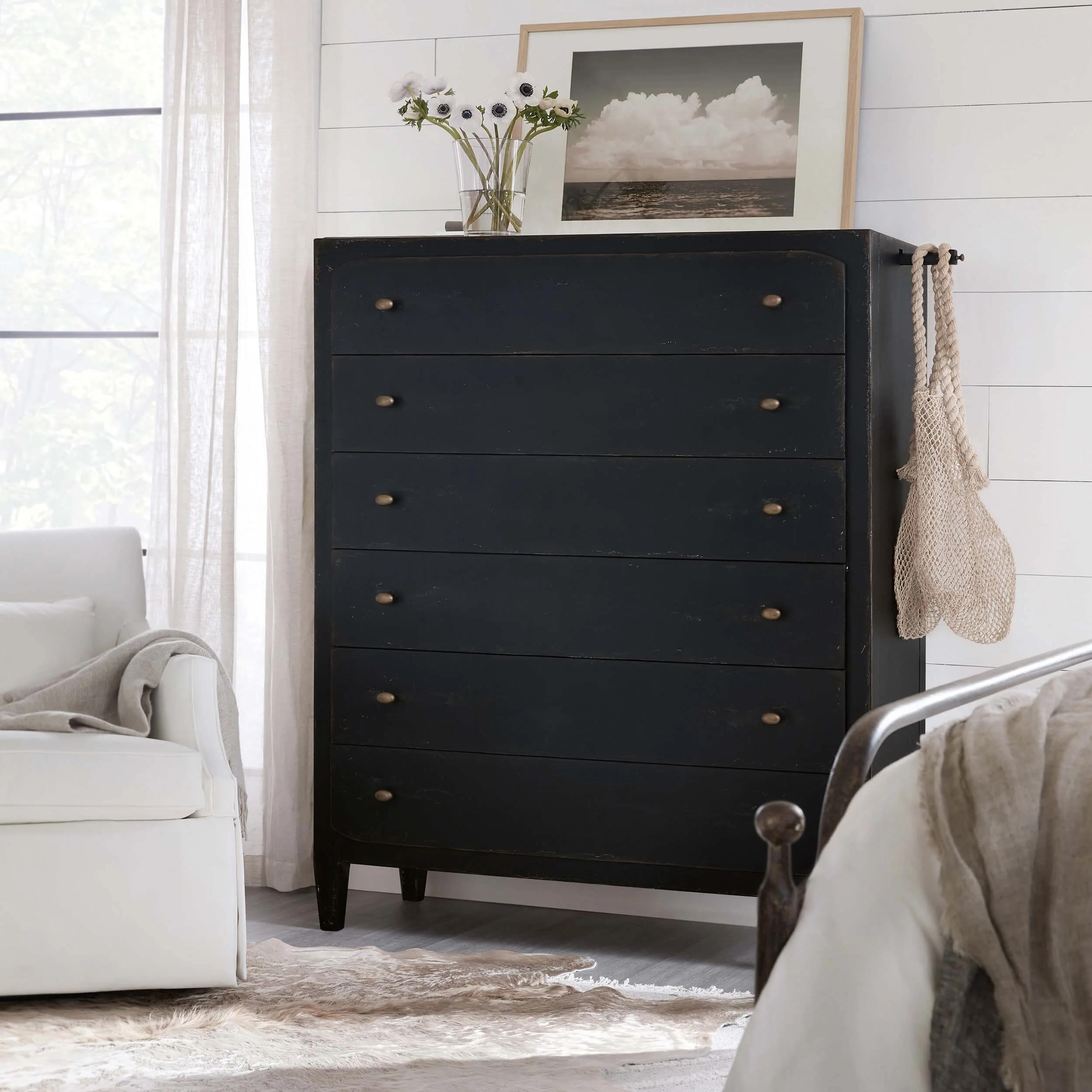 Ciao Bella 6 Drawer Chest, Black - Image 4