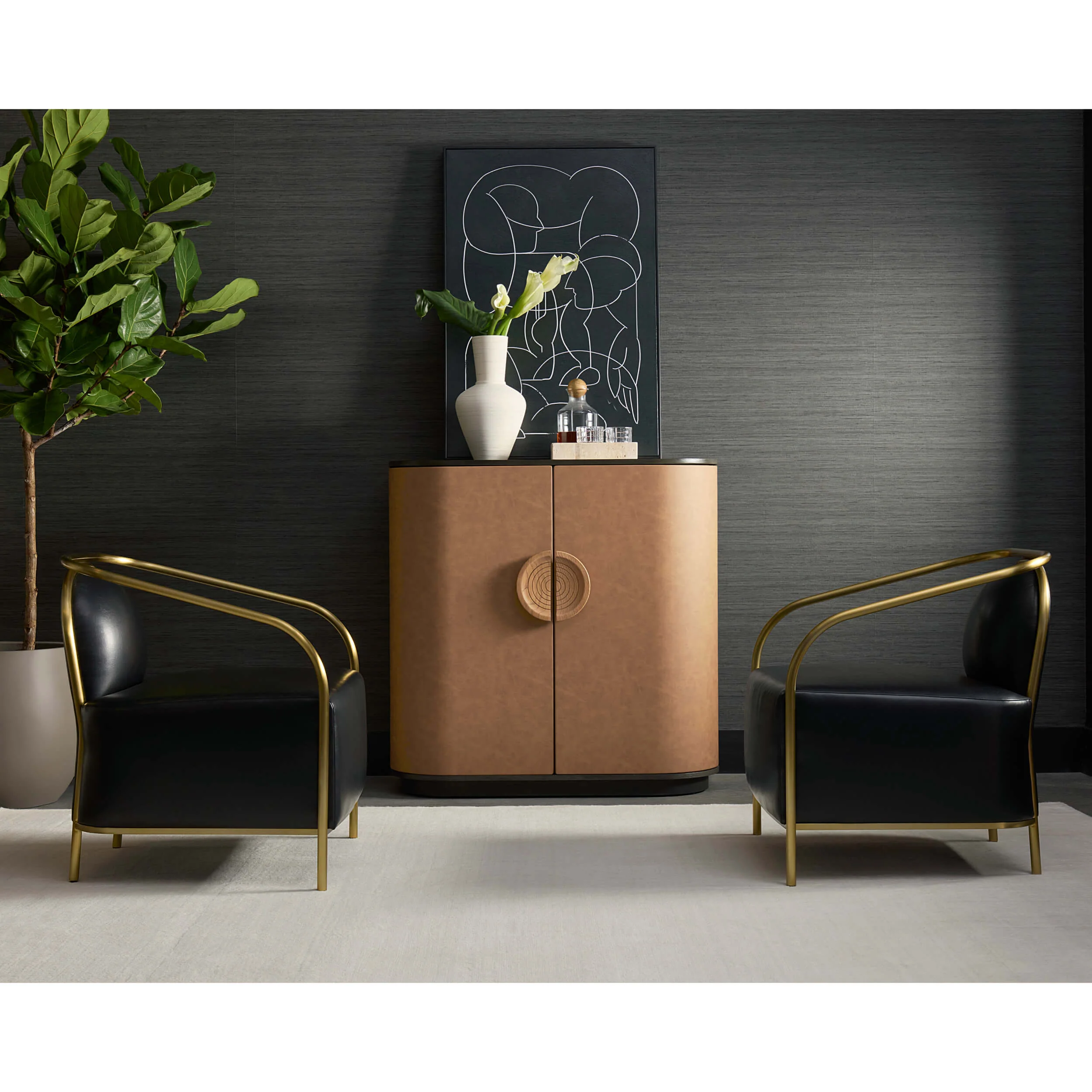 Cicero Leather Chair, Cantina Black - Image 5