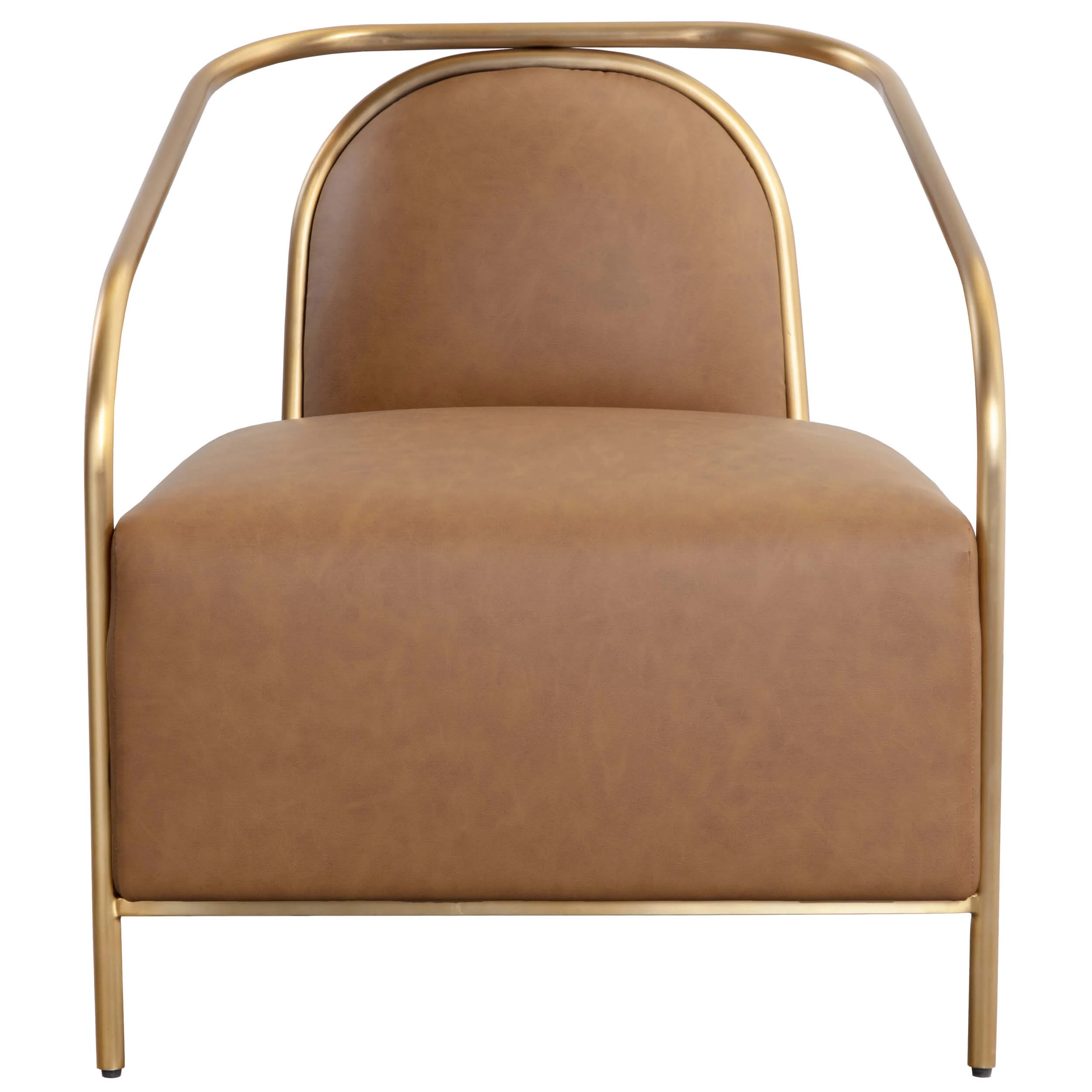 Cicero Leather Chair, Milliken Cognac - Image 2