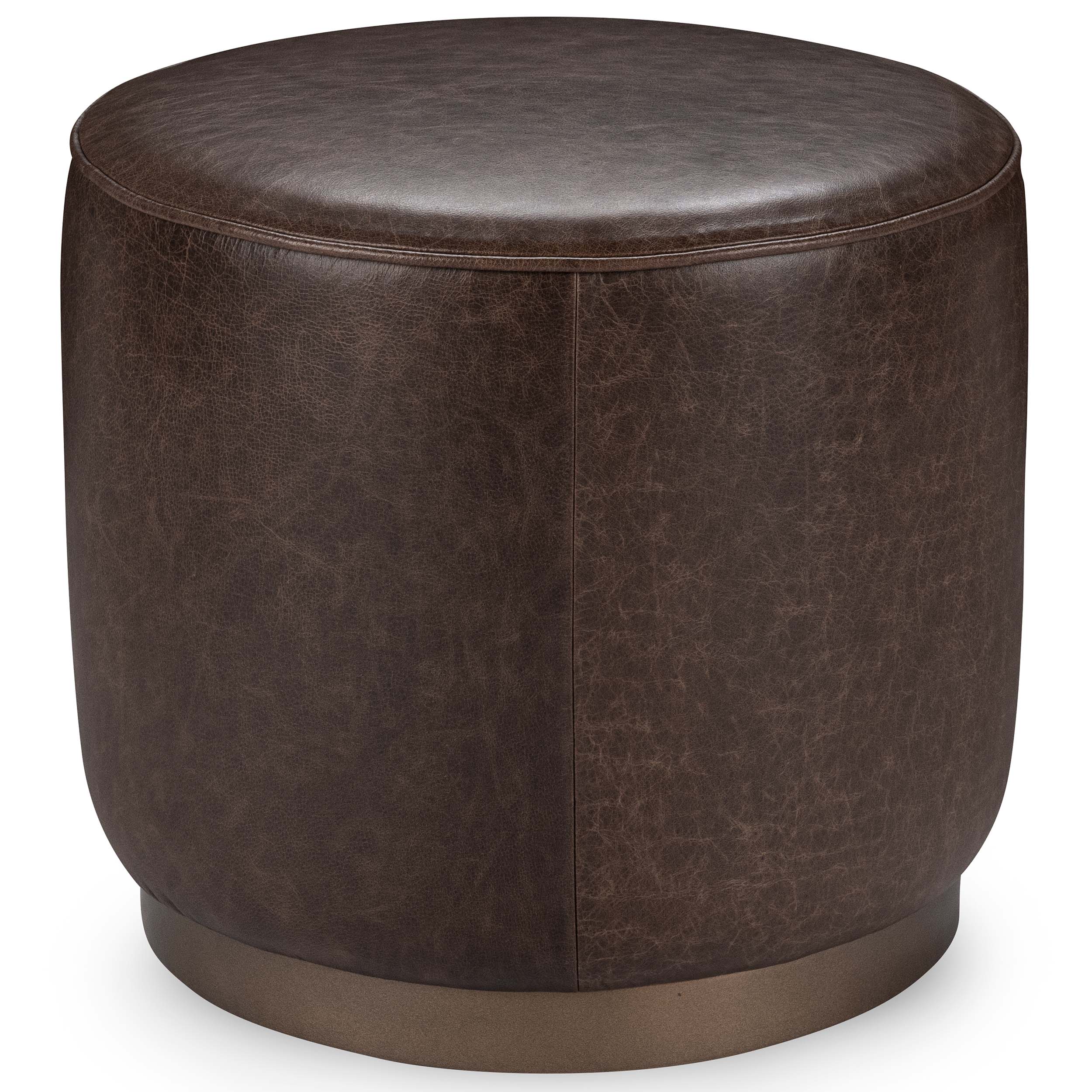 Clair Round Accent Stool, Cocoa Brown - Image 3