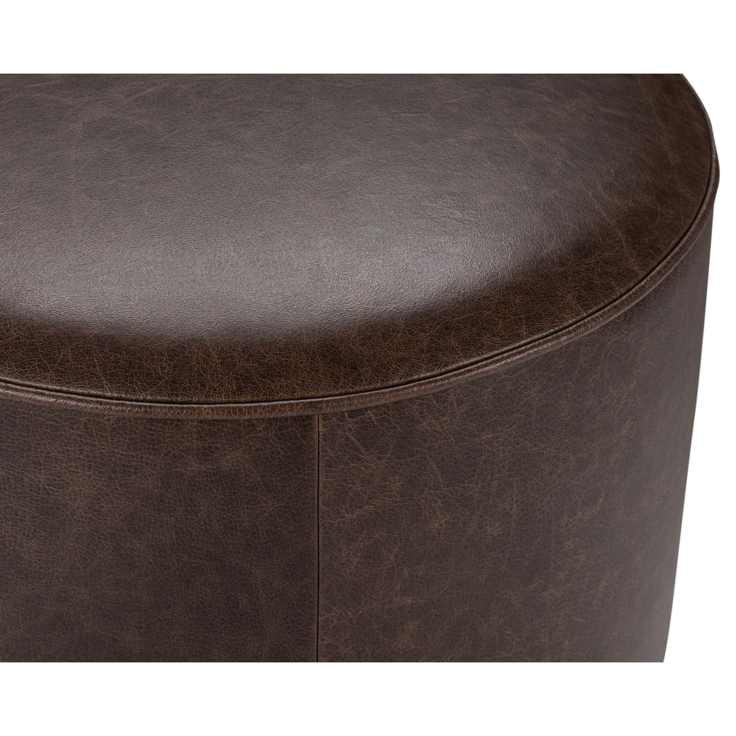 Clair Round Accent Stool, Cocoa Brown - Image 5
