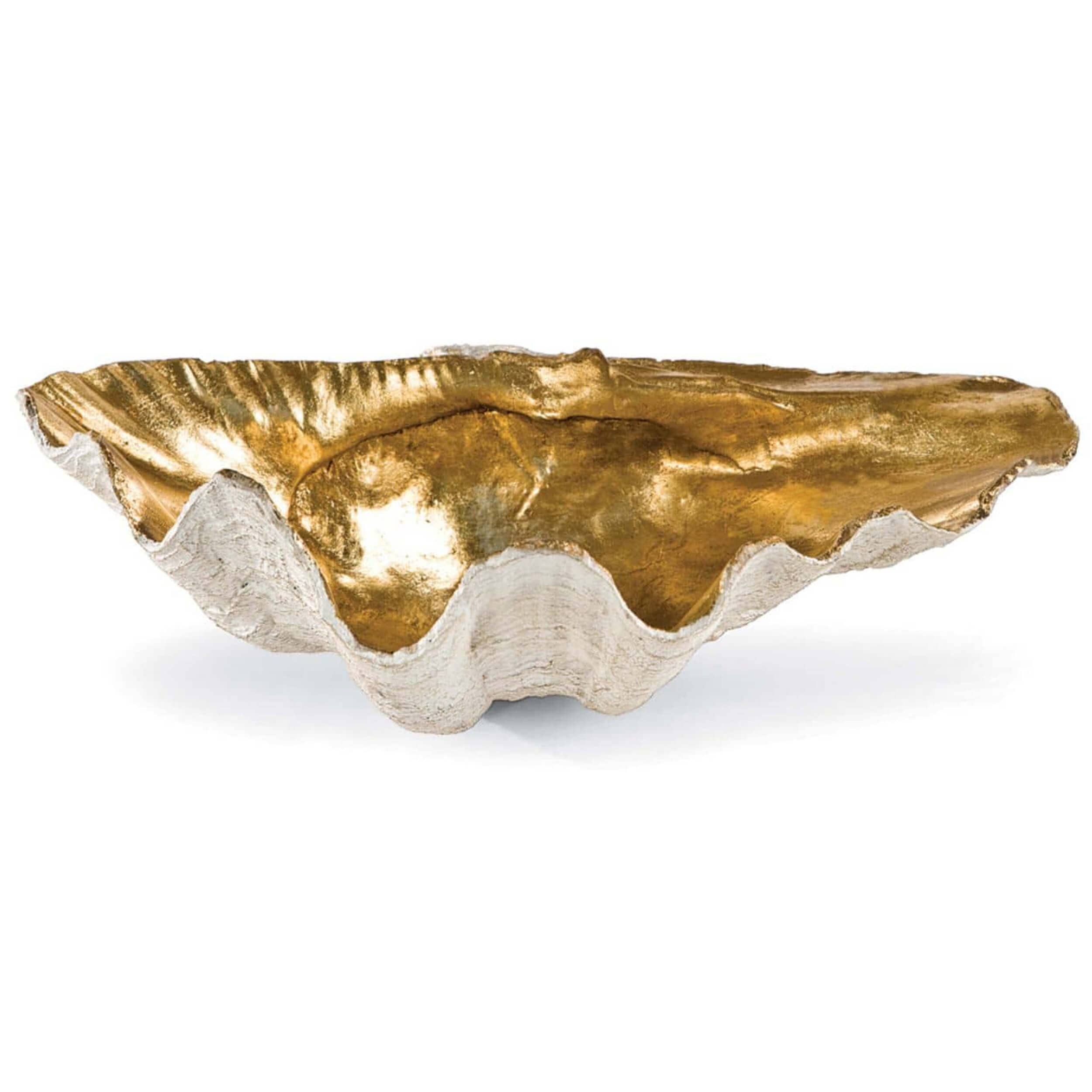 Clam Bowl, Gold Leaf