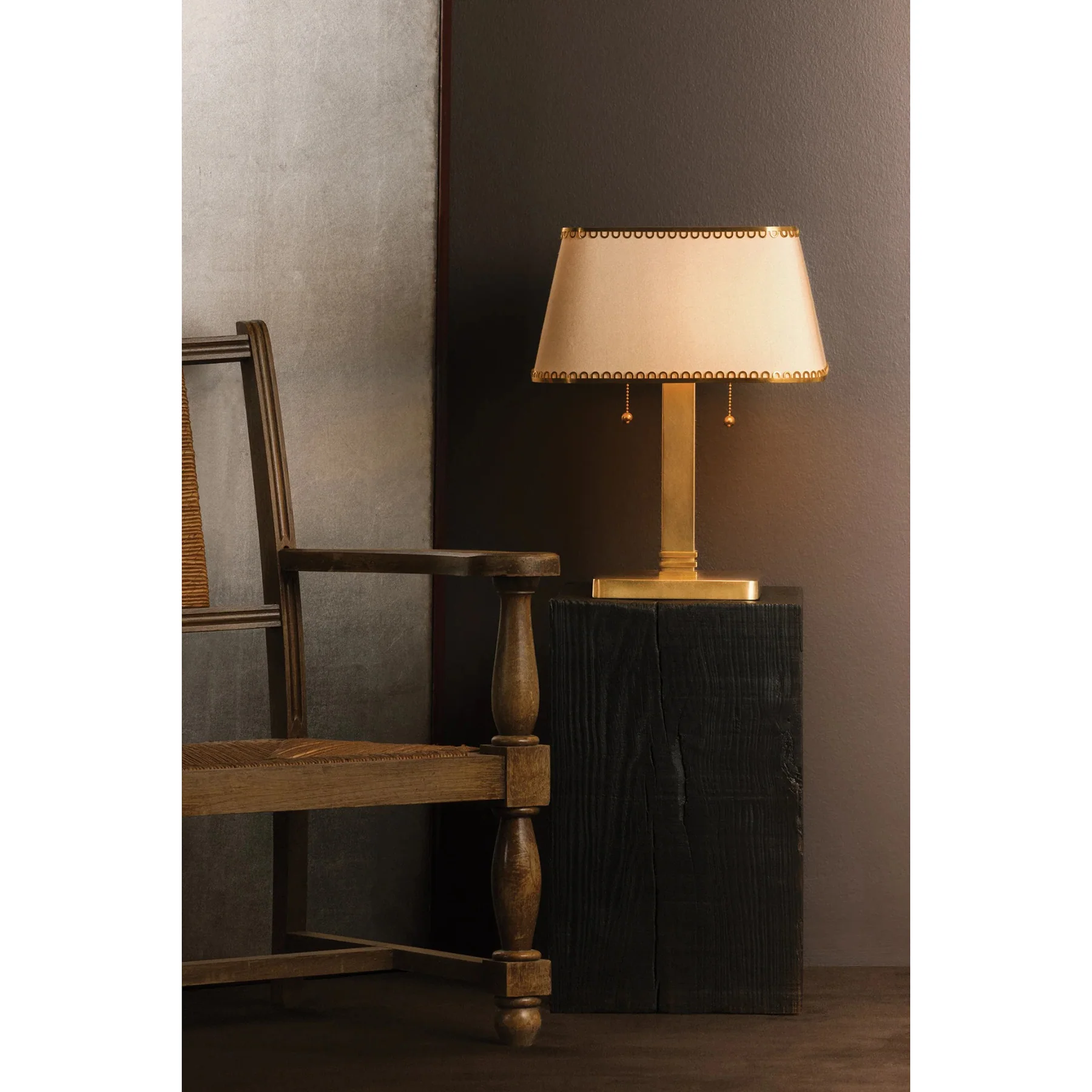 Claude Table Lamp, Aged Brass - Image 6