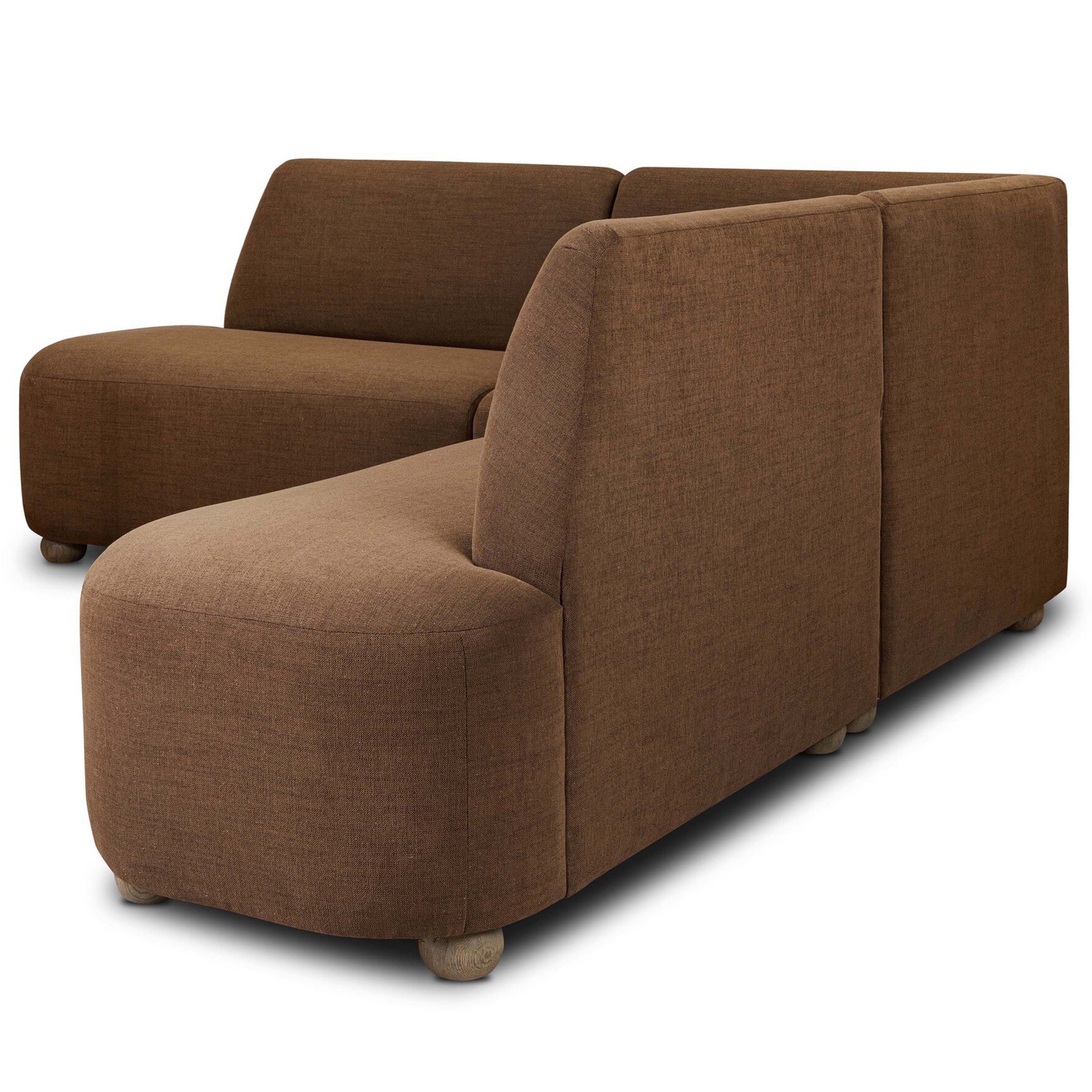 Clemence L-Shape Dining Banquette, Nomad Mushroom by Four Hands - Image 3