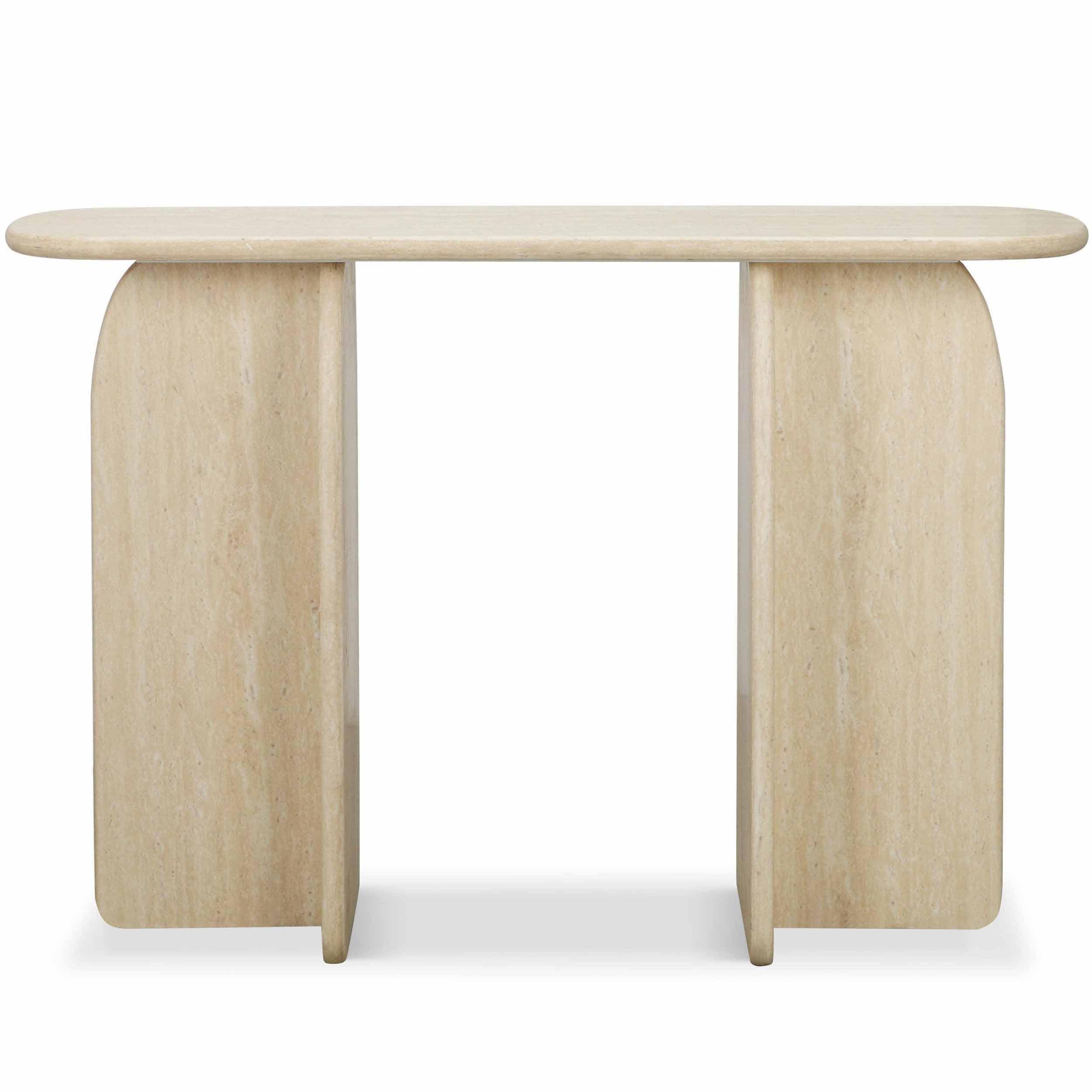 Clementine Console Table, Travertine Finish - Image 2