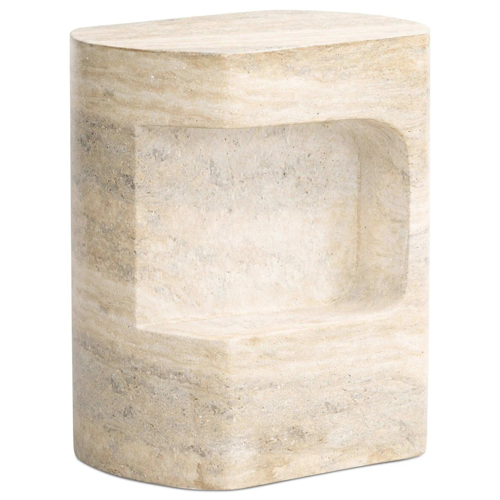 Clementine End Table, Textured Sandy Grey by Four Hands
