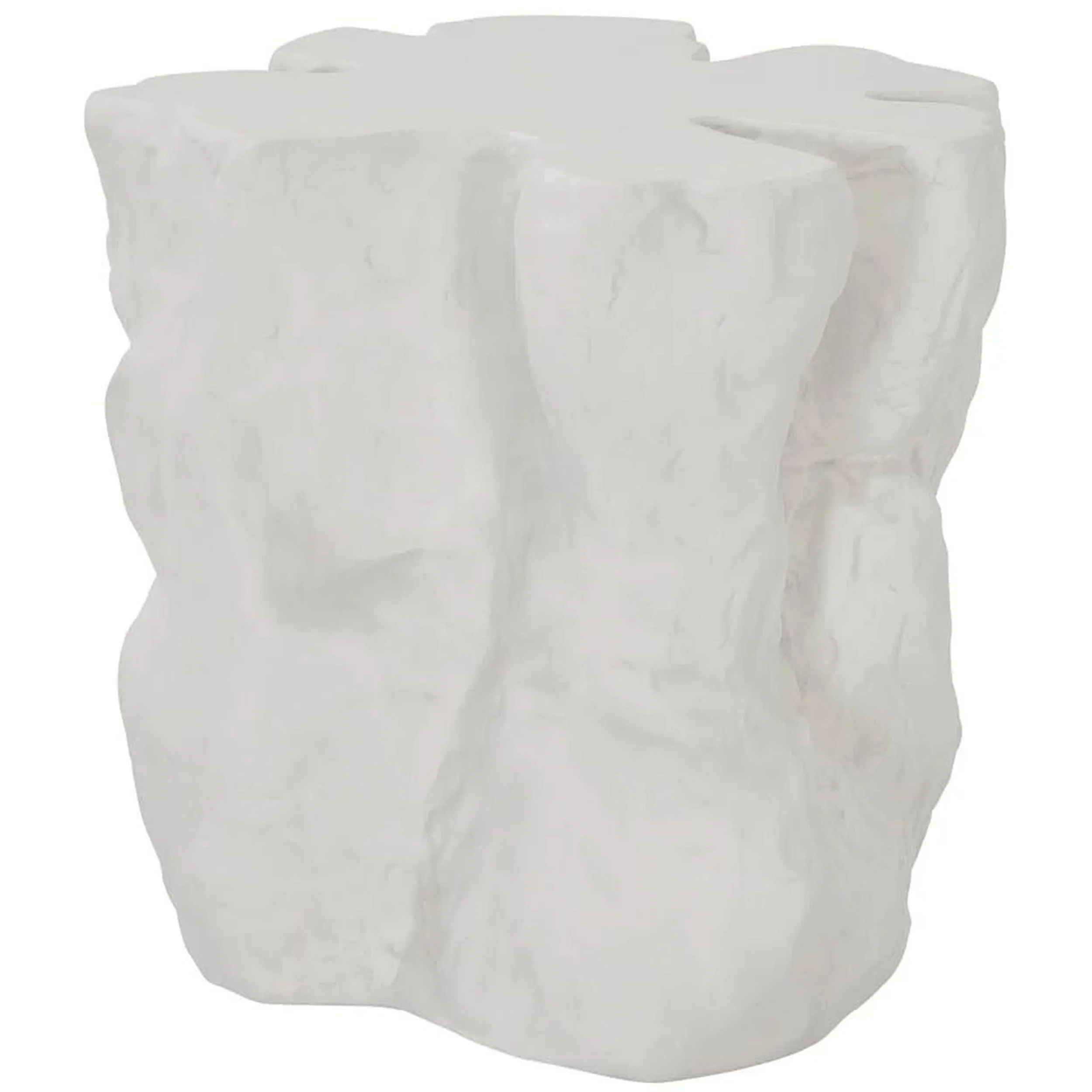 Cliffside Accent Table, White