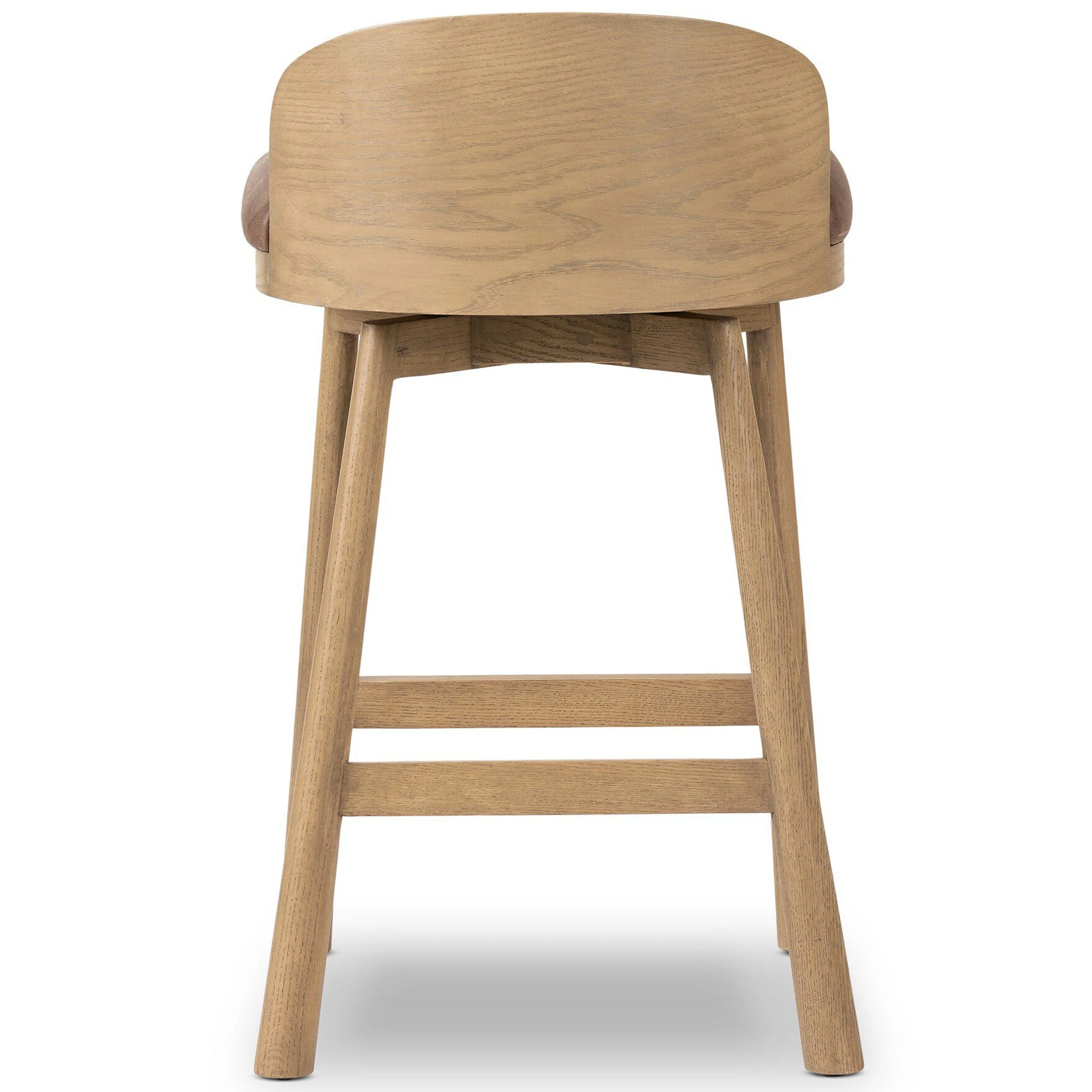 Cloris Leather Swivel Bar & Counter Stool, Palermo Cigar By Four Hands - Image 4