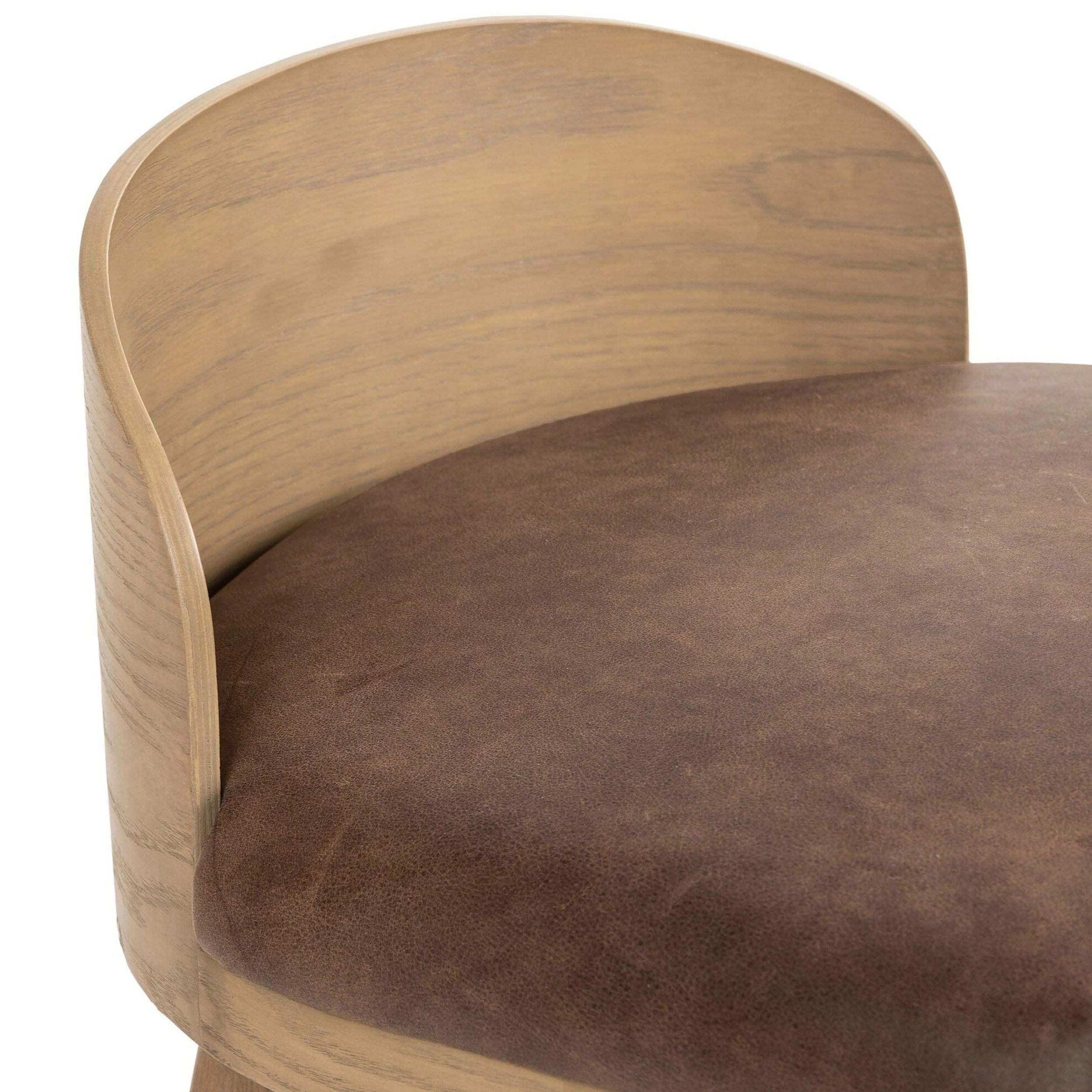 Cloris Leather Swivel Bar & Counter Stool, Palermo Cigar By Four Hands - Image 6