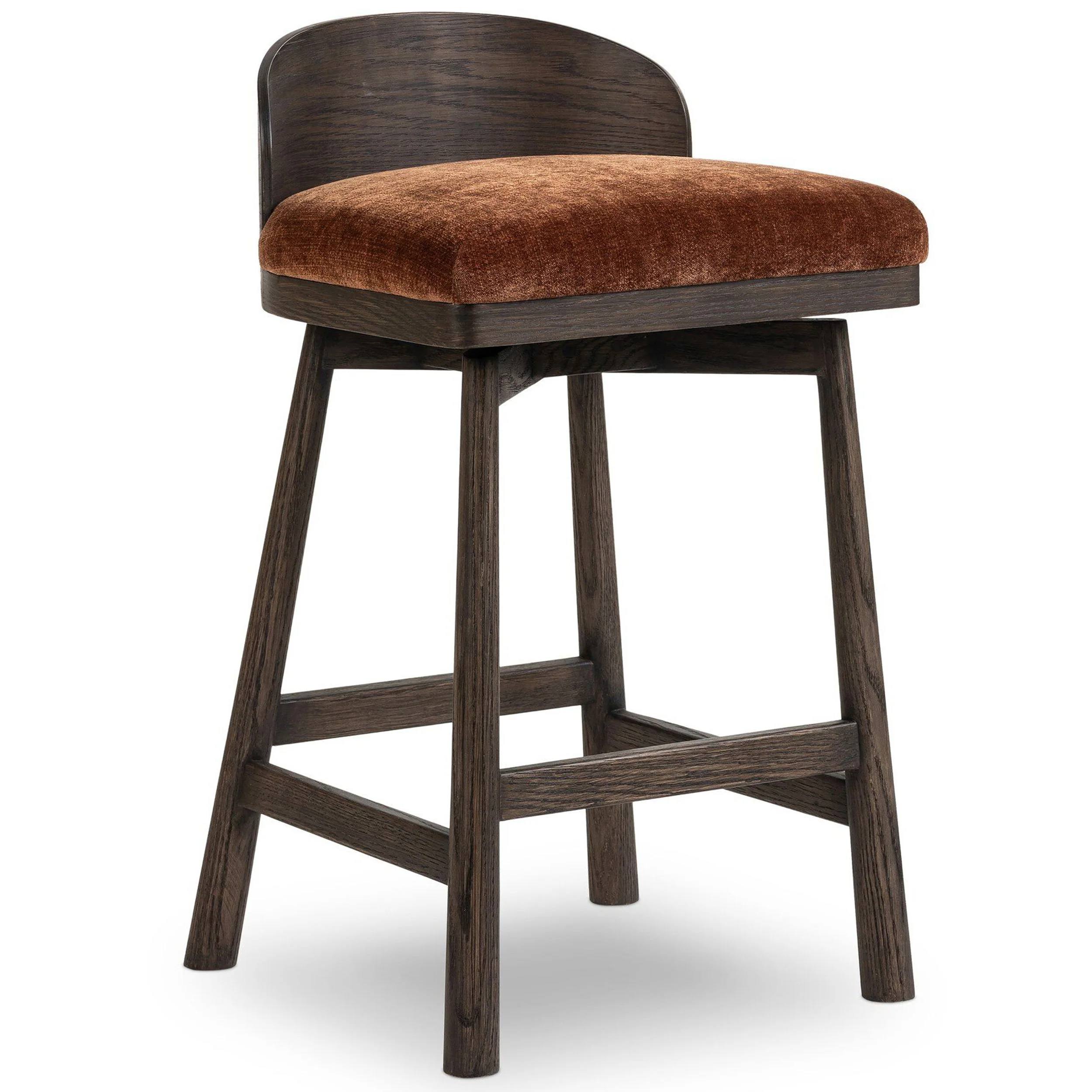 Cloris Swivel Bar & Counter Stool, Altair Sienna By Four Hands