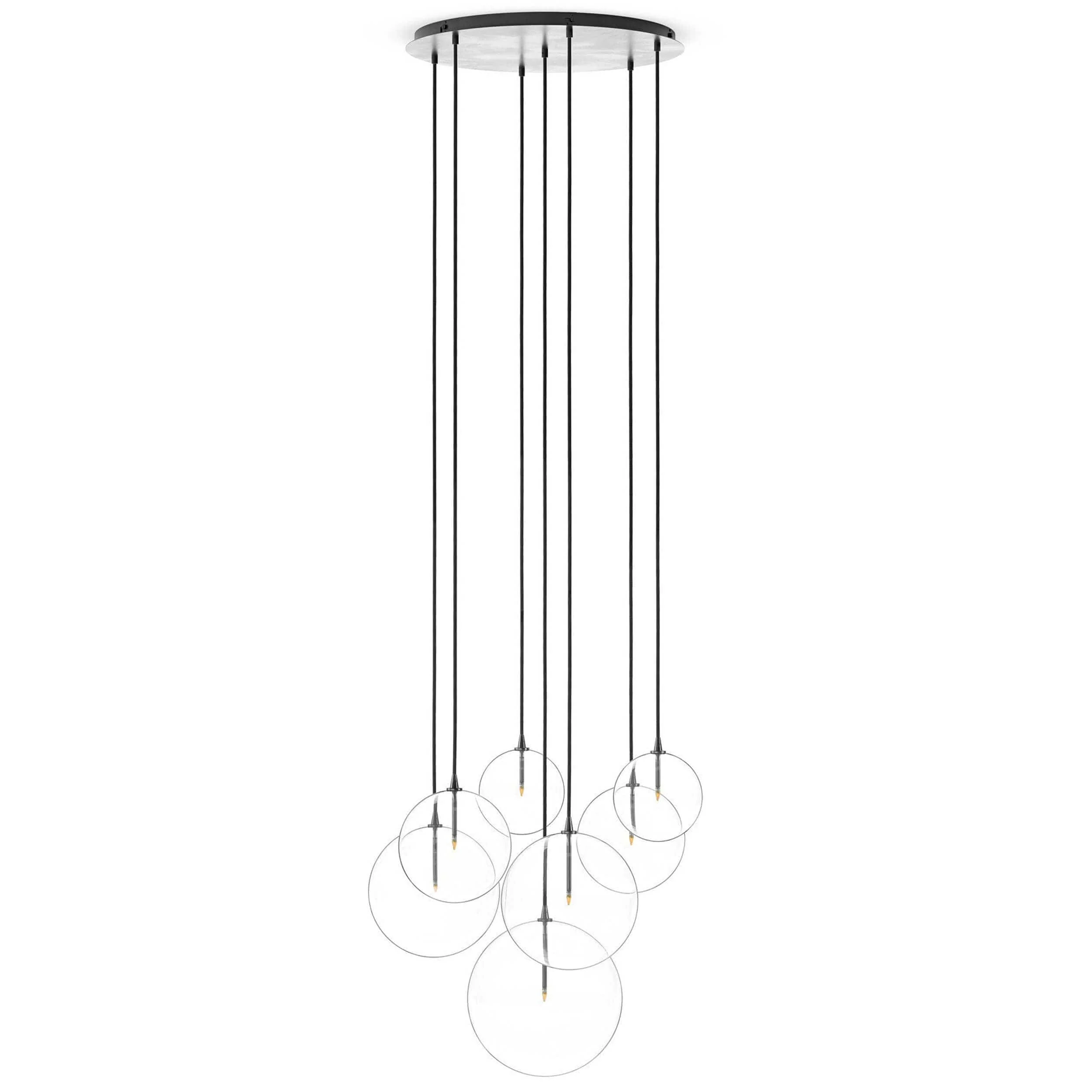 Cluster 7 MIX Chandelier, Black Gunmetal by Four Hands
