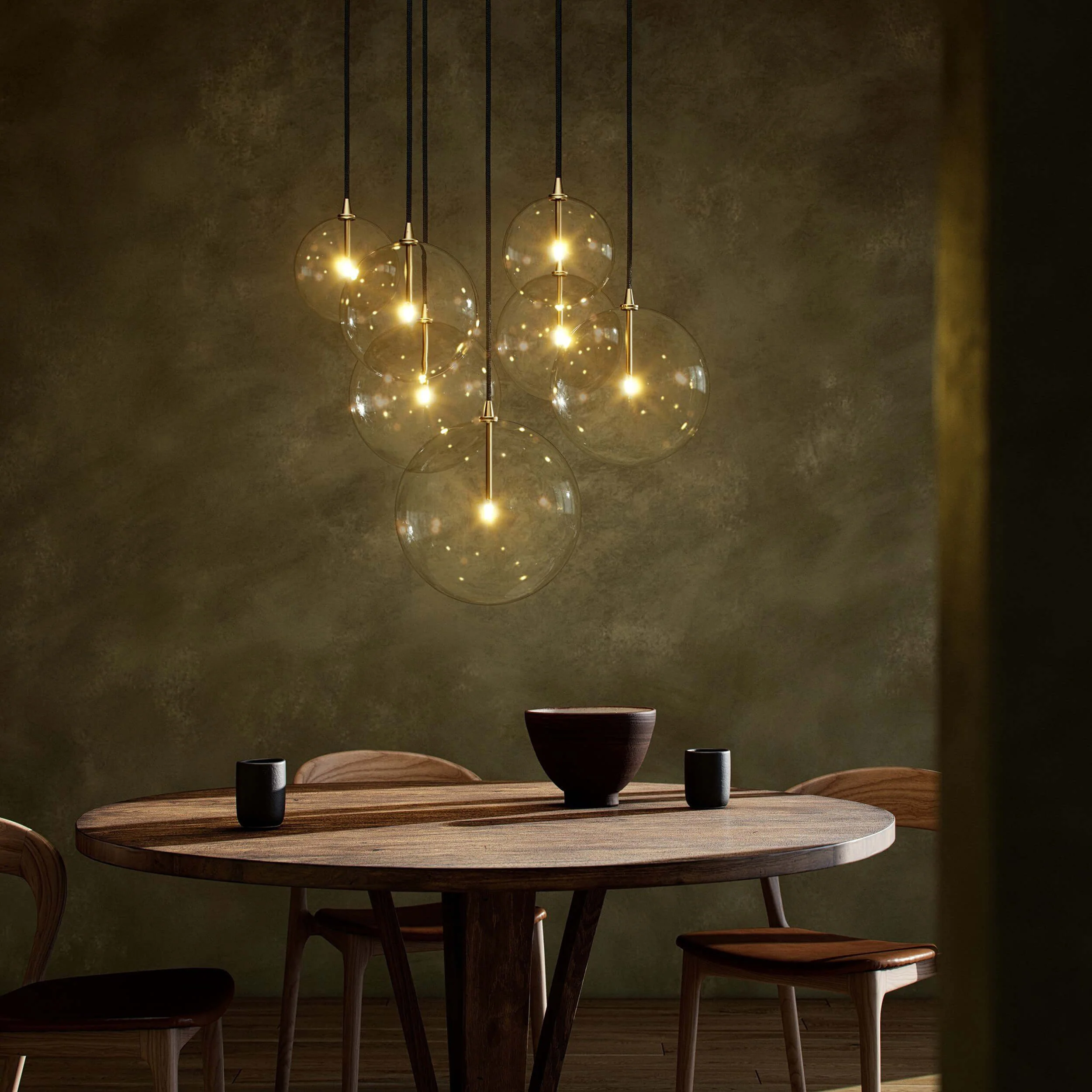 Cluster 7 MIX Chandelier, Burnished Brass by Four Hands - Image 4