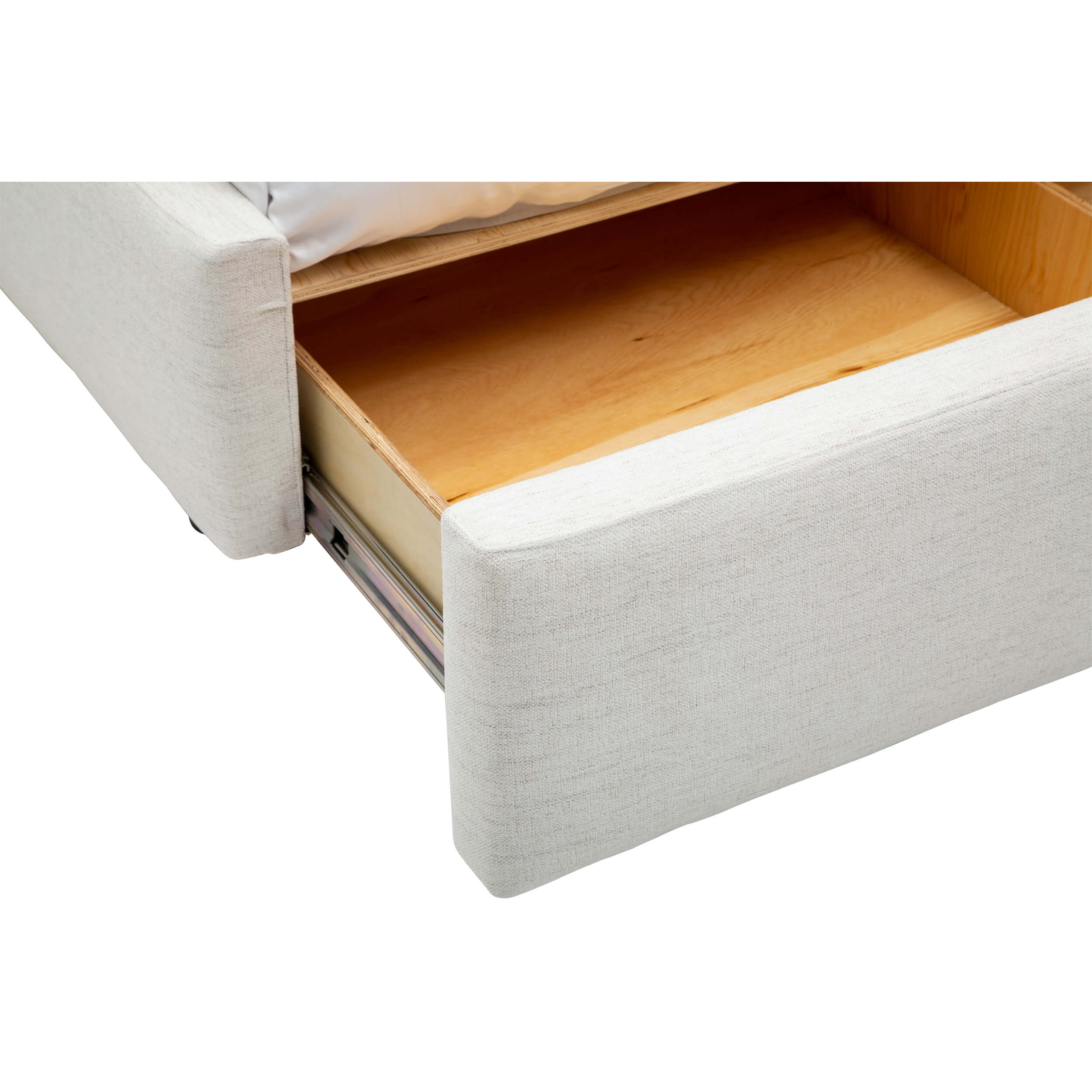 Coda Storage King Bed, Dalton Cream - Image 7