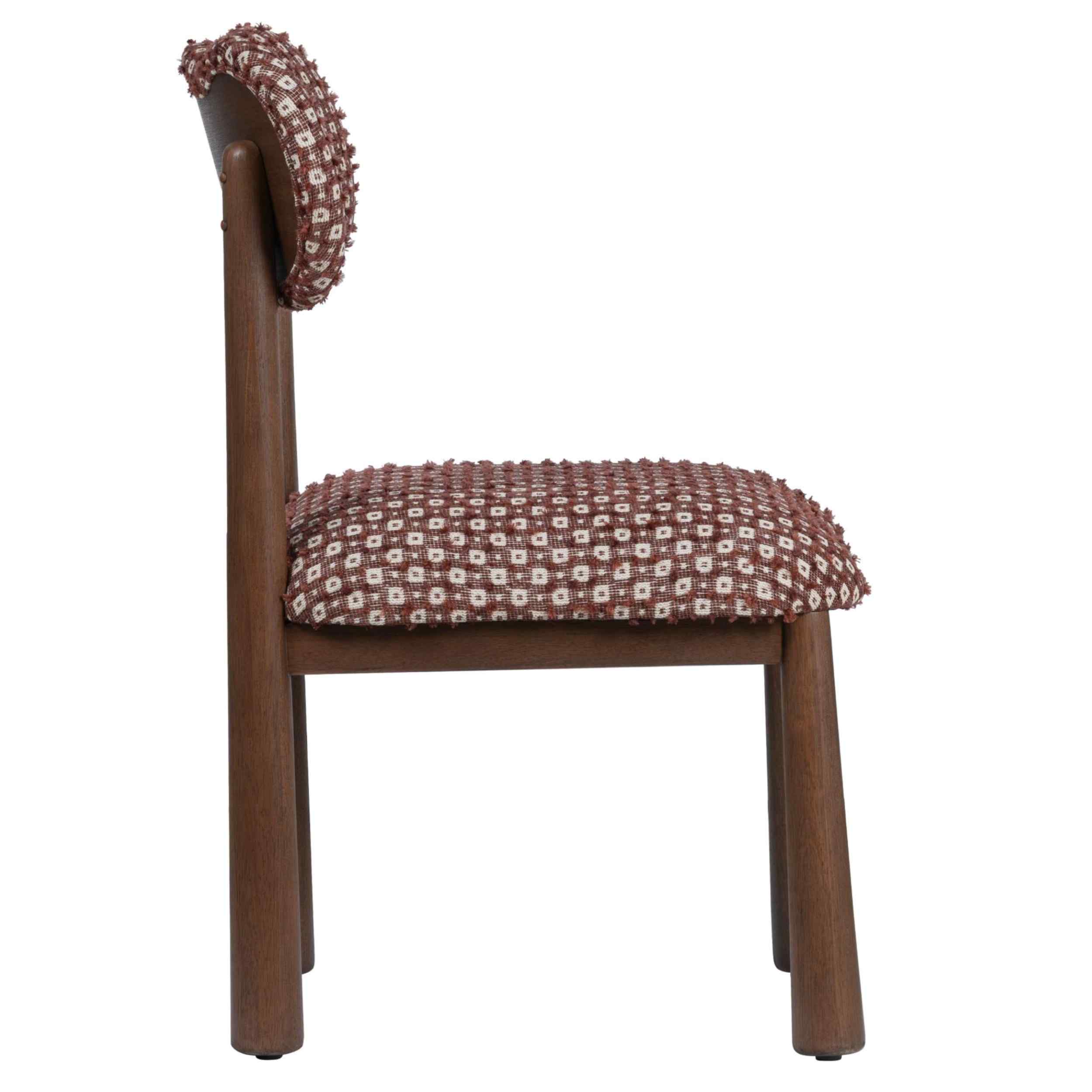 Collette Dining Chair, Merlot Dot, Set of 2 - Image 3