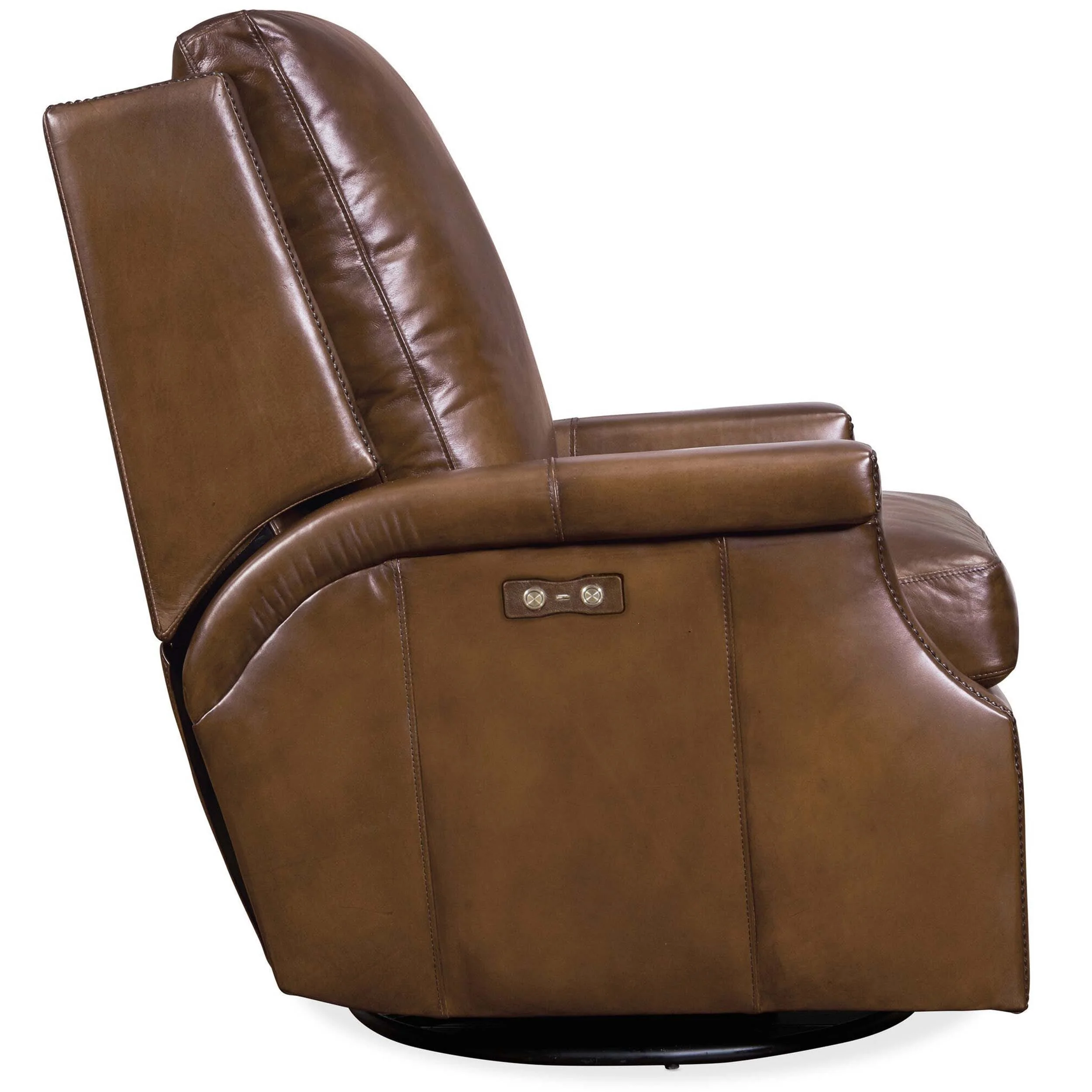 Collin Leather Power Swivel Glider Recliner, Checkmate Pawn - Image 2