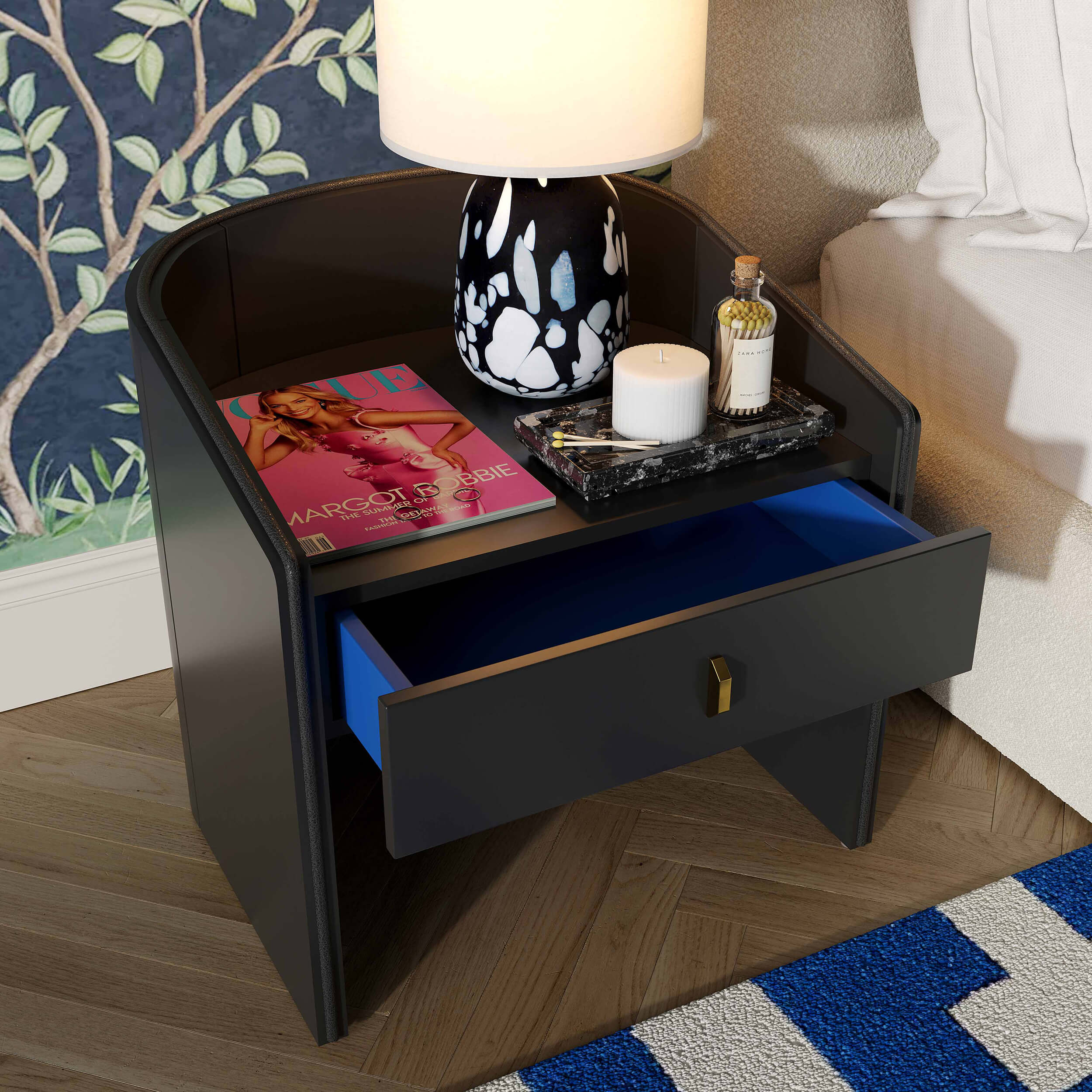 Collins Nightstand, Black - Image 6