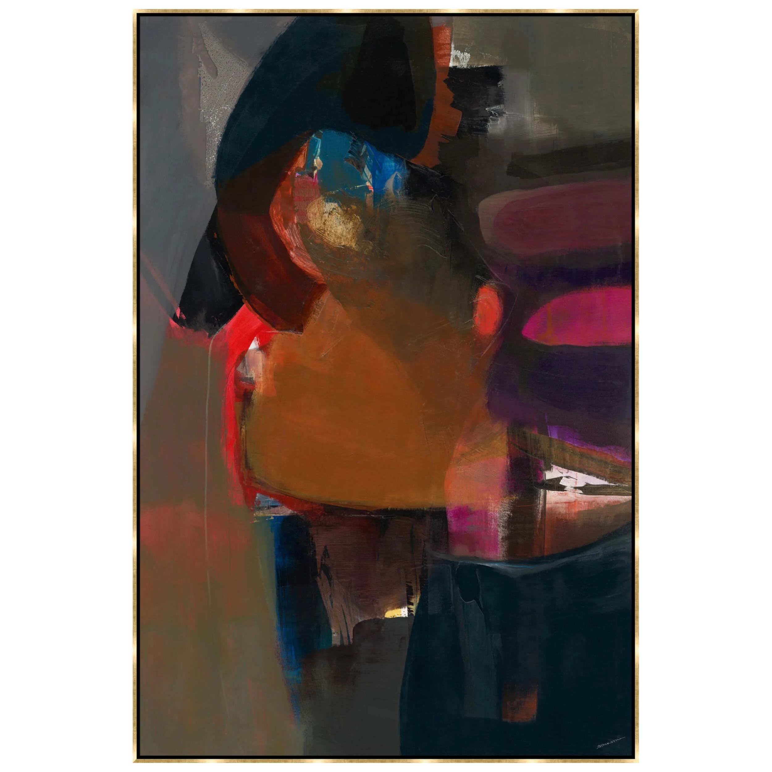 Color Sadies II Framed, Poly Gold Float