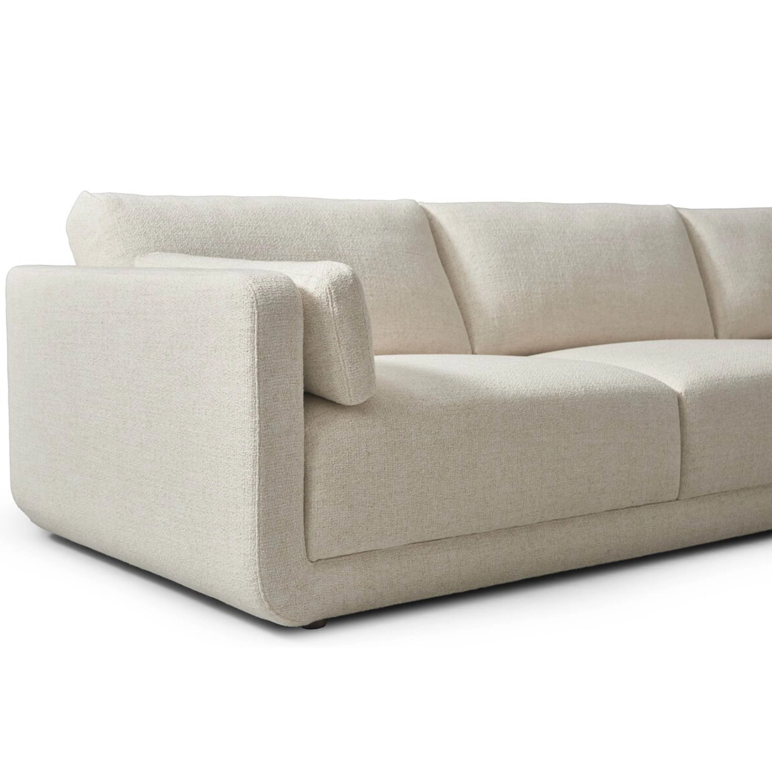 Toland 2-Piece Sectional w/ Chaise, Palma Cream by Four Hands - Image 4