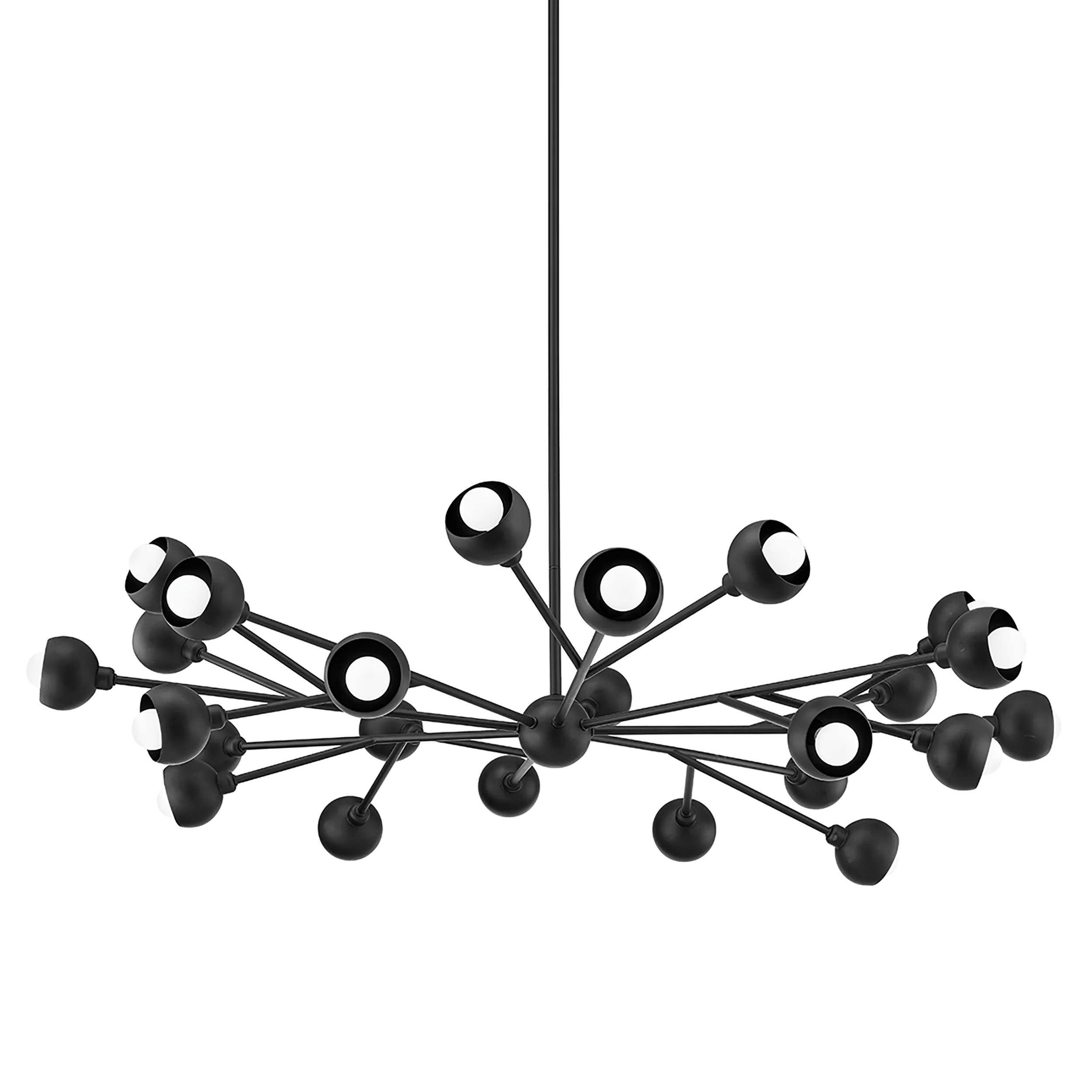 Colt 24 Light Chandelier, Soft Black