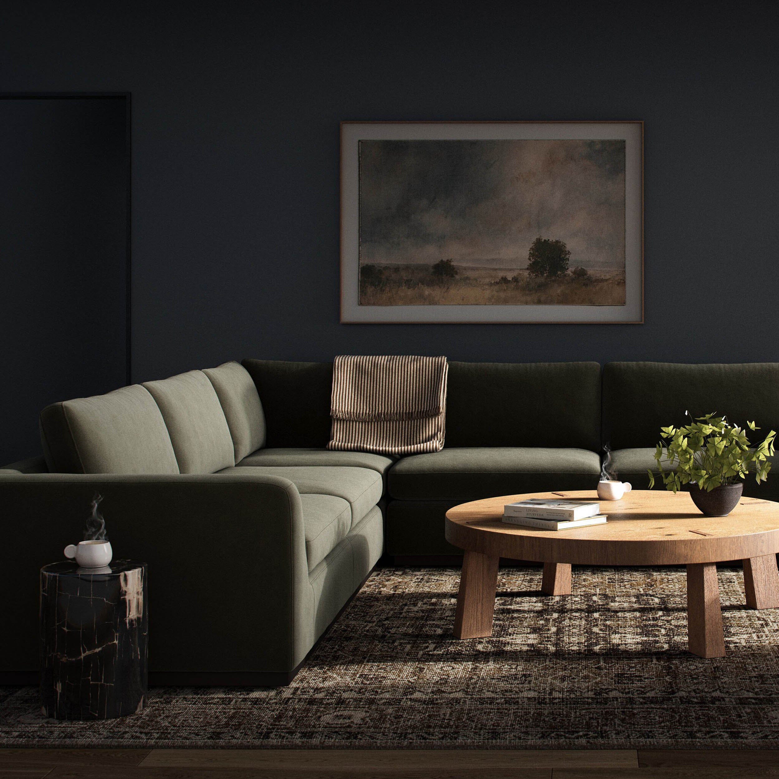 Colt 3 Piece Sectional, Surrey Olive by Four hands - Image 2