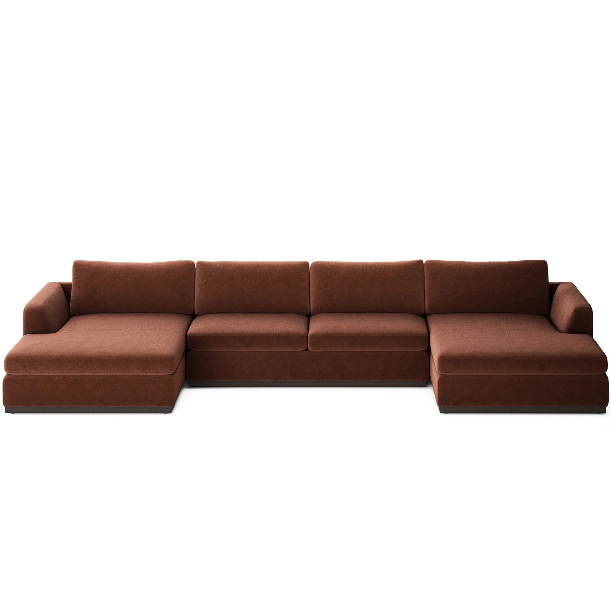 Colt 3-Piece U Sectional, Surrey Auburn by Four Hands