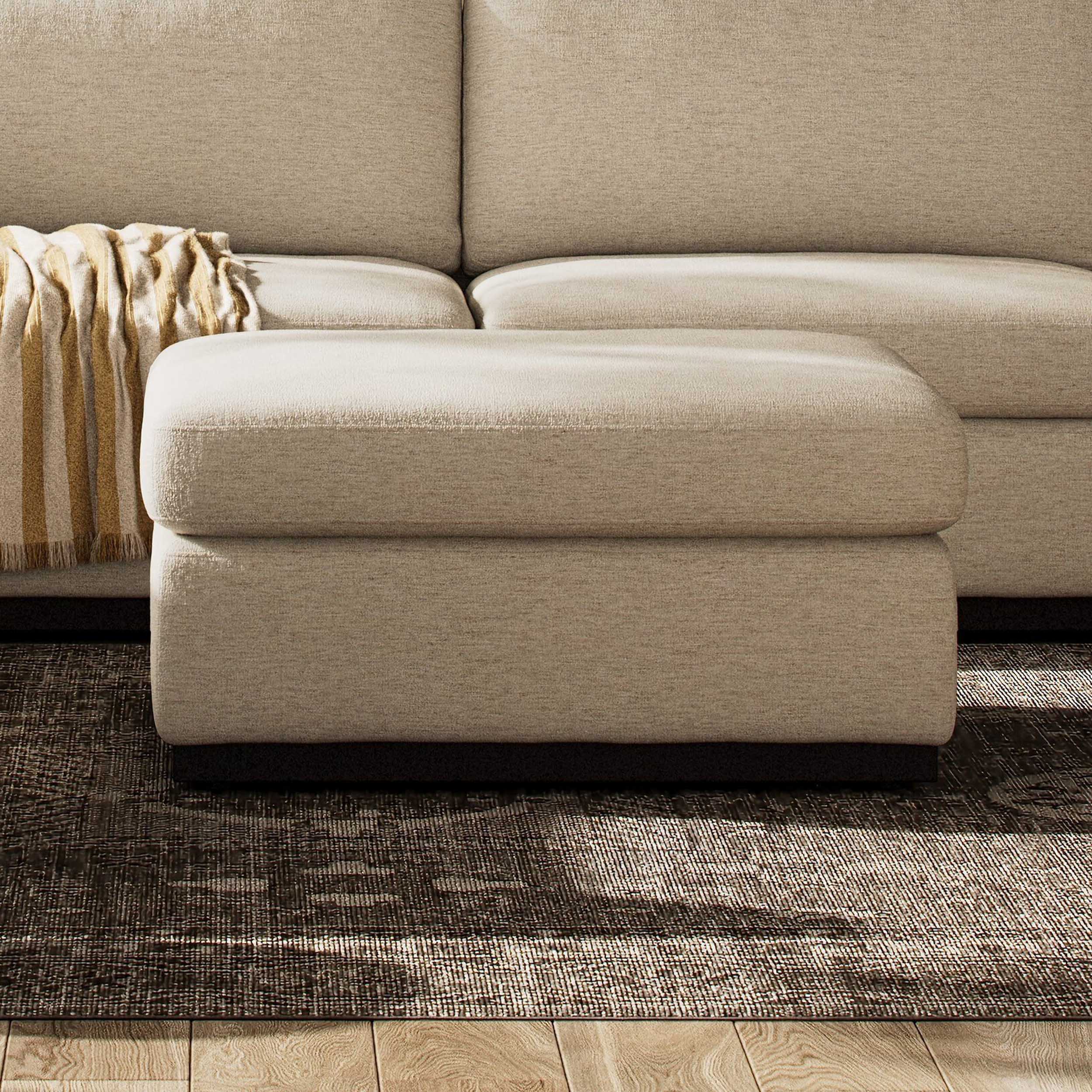 Colt Ottoman, Nomad Snow by Four Hands - Image 2